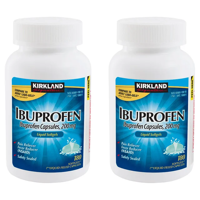 KIRKLAND SIGNATURE IBUPROFEN 200MG. 2 X 180 LIQUID SOFTGEL