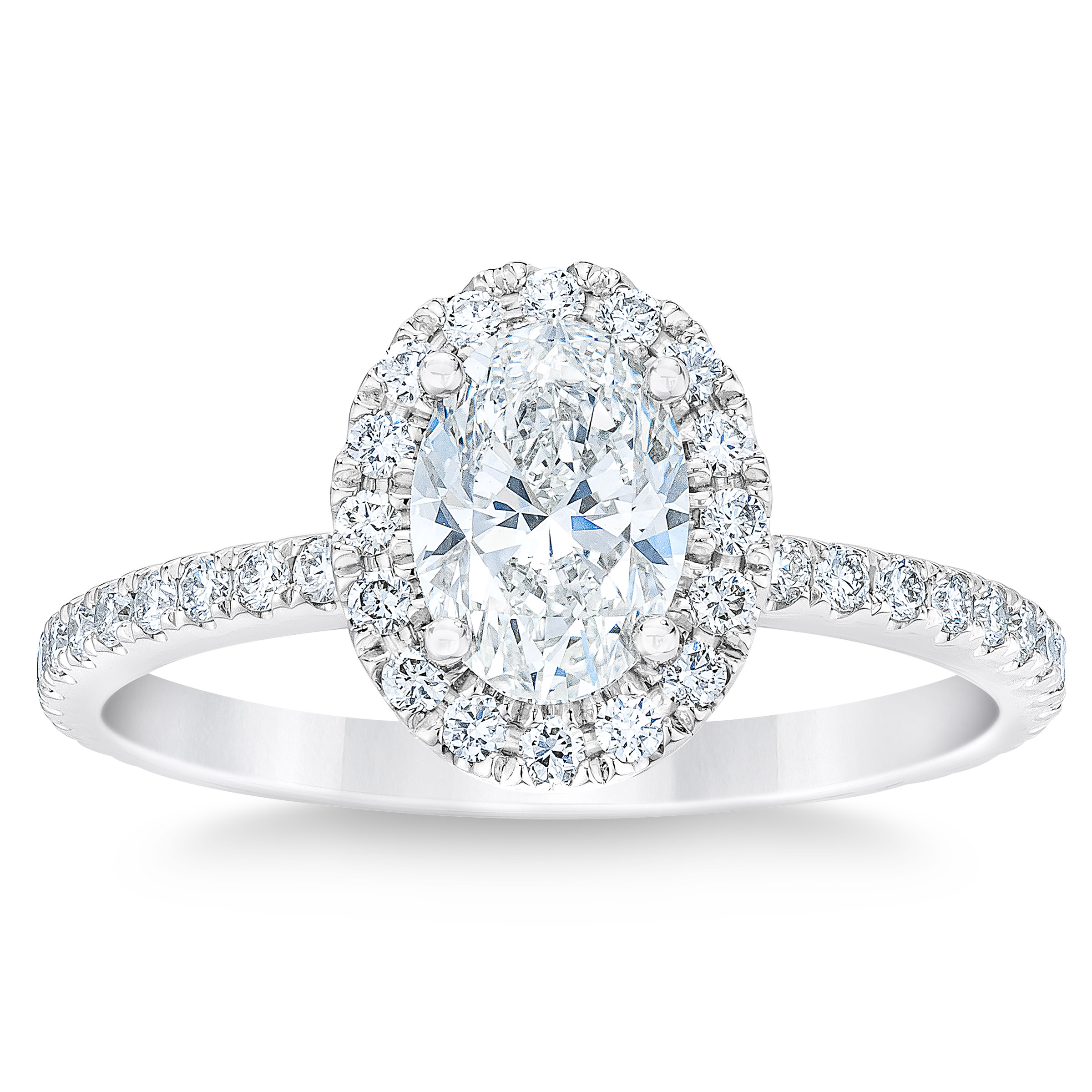 Oval Cut Diamond Halo Engagement Ring (1.50 ctw)