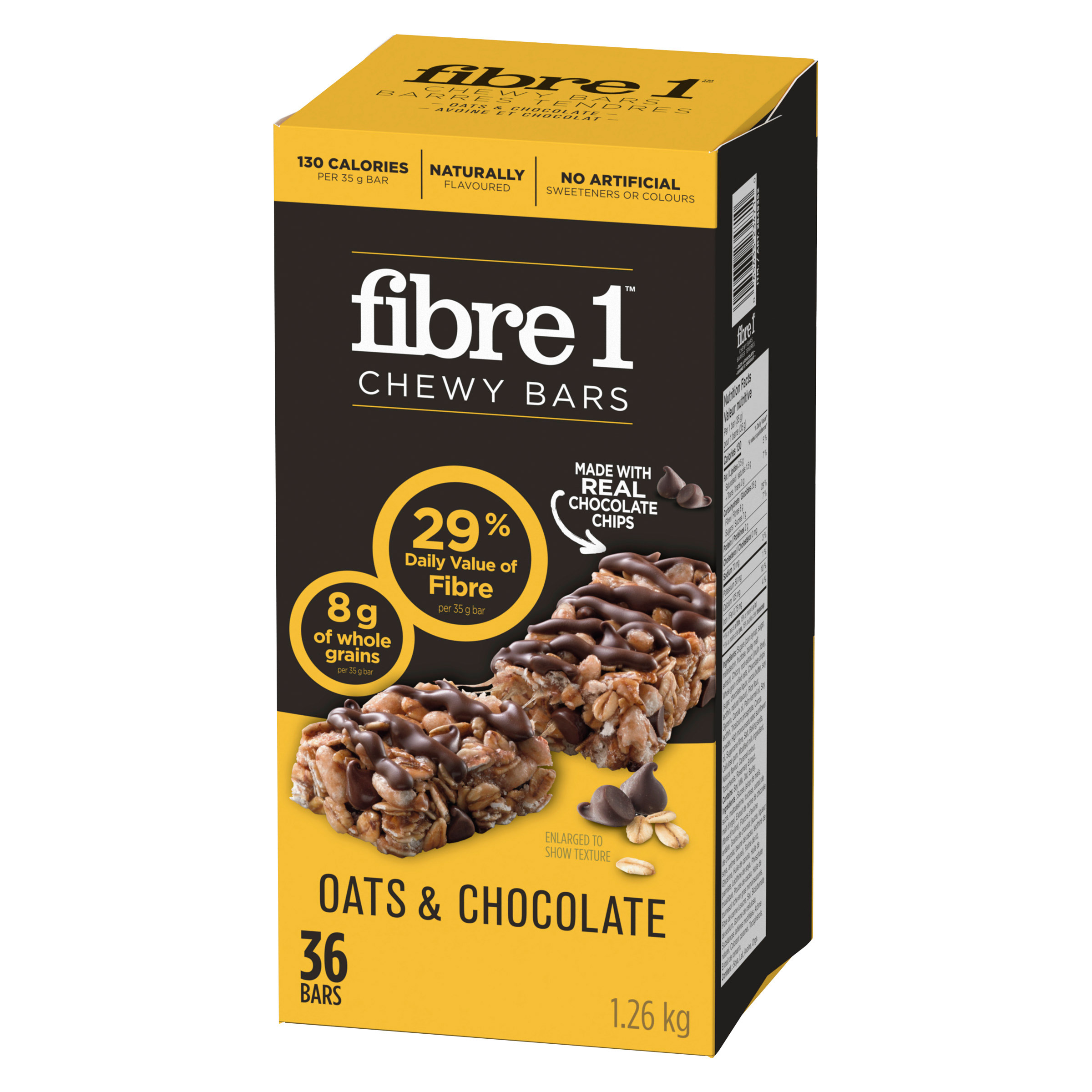 Fibre 1 - Chewy Bars Oats and Chocolate, 36 × 35 g