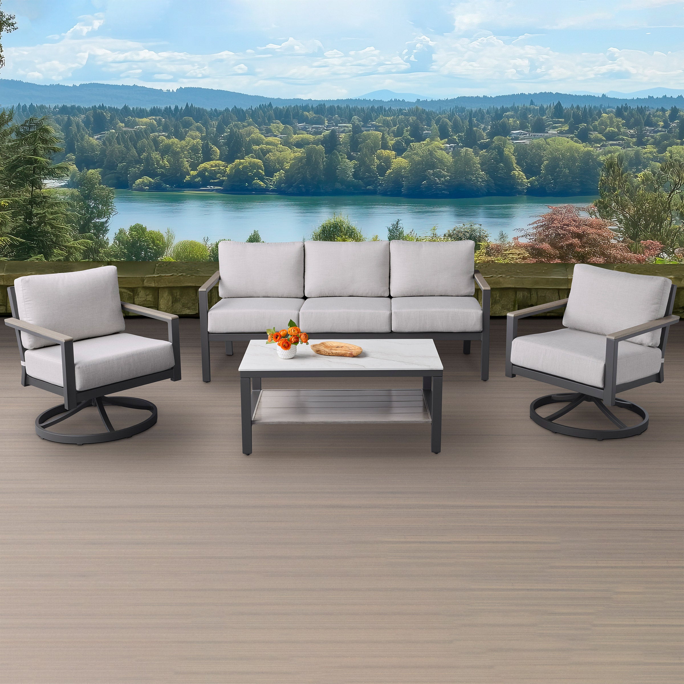 Agio Nicolet 4-piece Outdoor Patio Seating Set