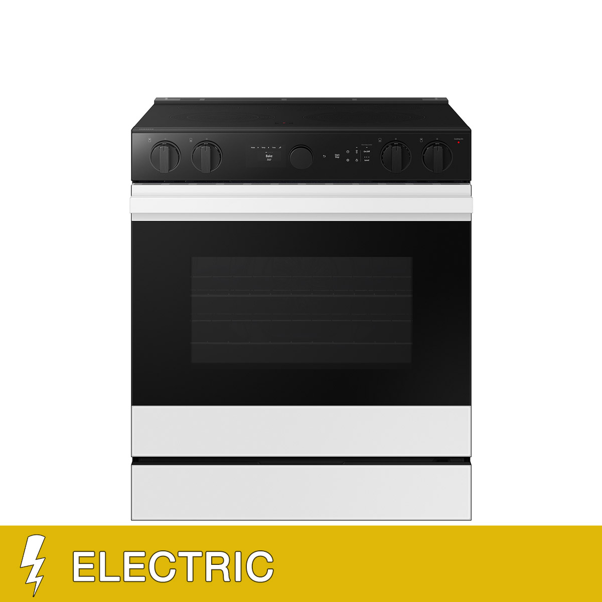Samsung Bespoke 6.3 cu. ft. Smart Slide-in ELECTRIC Range with 2.25" LCD Display  Convection+  and Air Fry