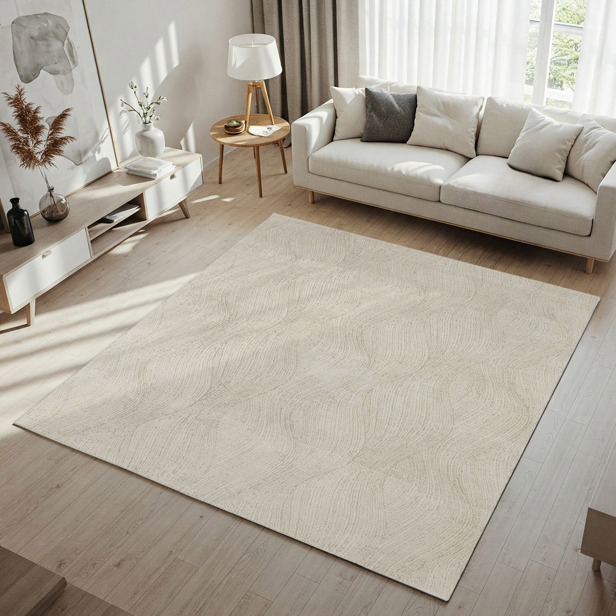 Gertmenian Foxwood Collection Conner Cream Indoor Area Rug
