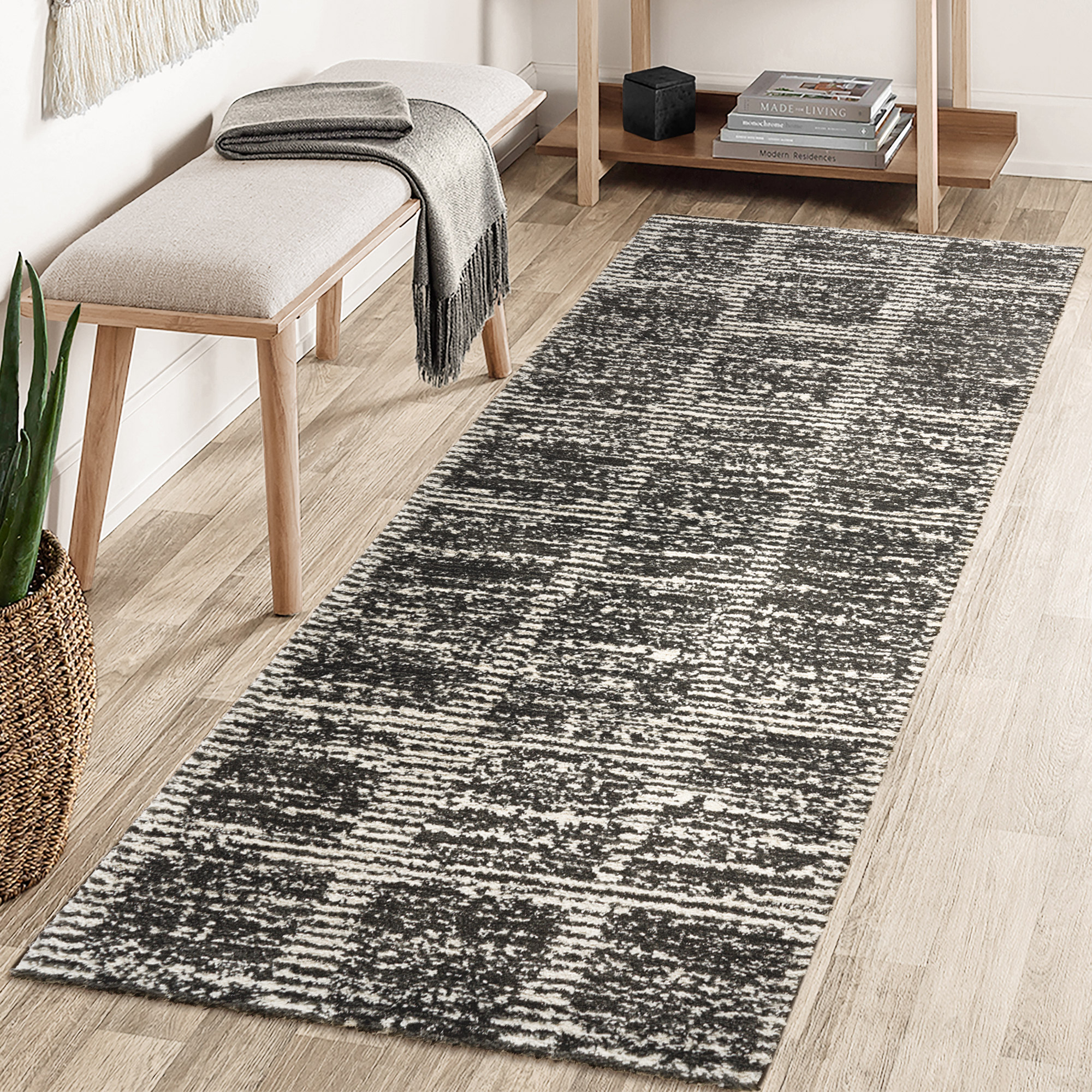 Foxwood Cozy Area Rug Collection  Alva Cream Charcoal