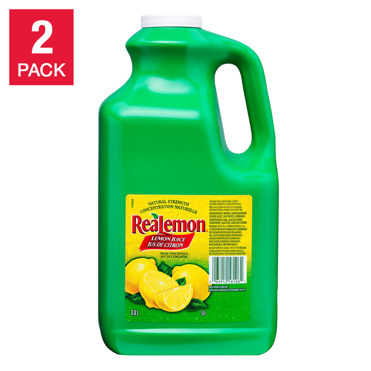 ReaLemon Lemon Juice, 2 x 3.8 L