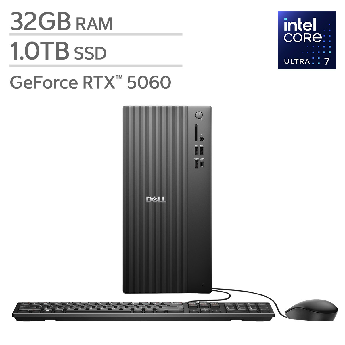 Dell Tower Desktop - Intel Core Ultra 7 265F - NVIDIA GeForce RTX