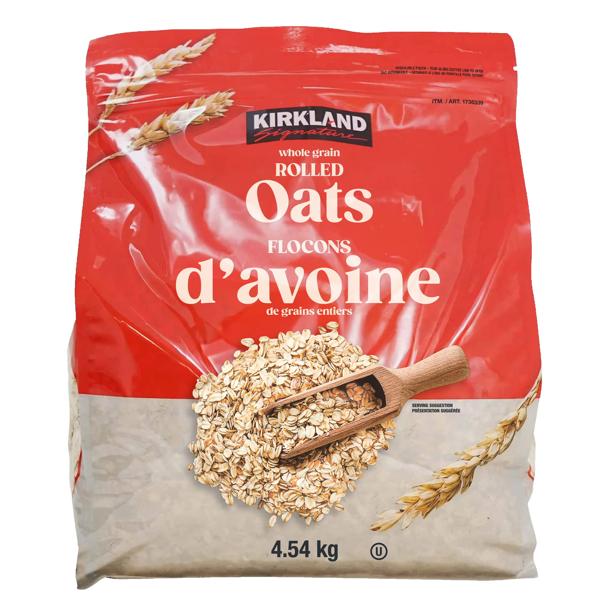 Kirkland Signature Whole Grain Rolled Oats, 4.54 kg 