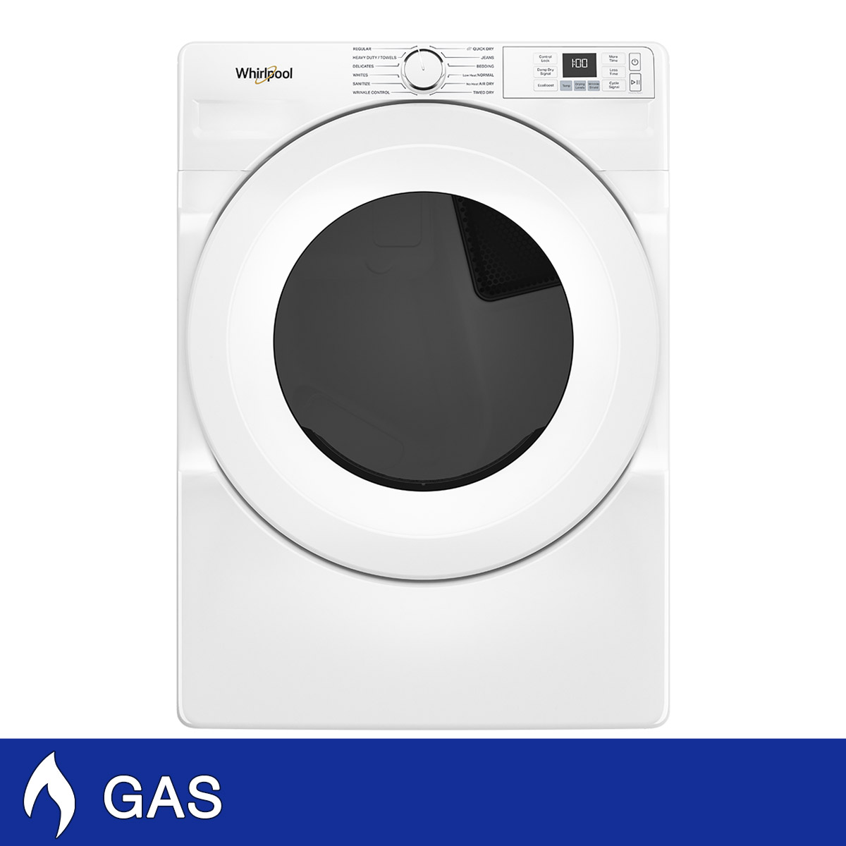 Whirlpool 7.4 cu. ft. Smart Front Load GAS Dryer with Quick Dry Cycle