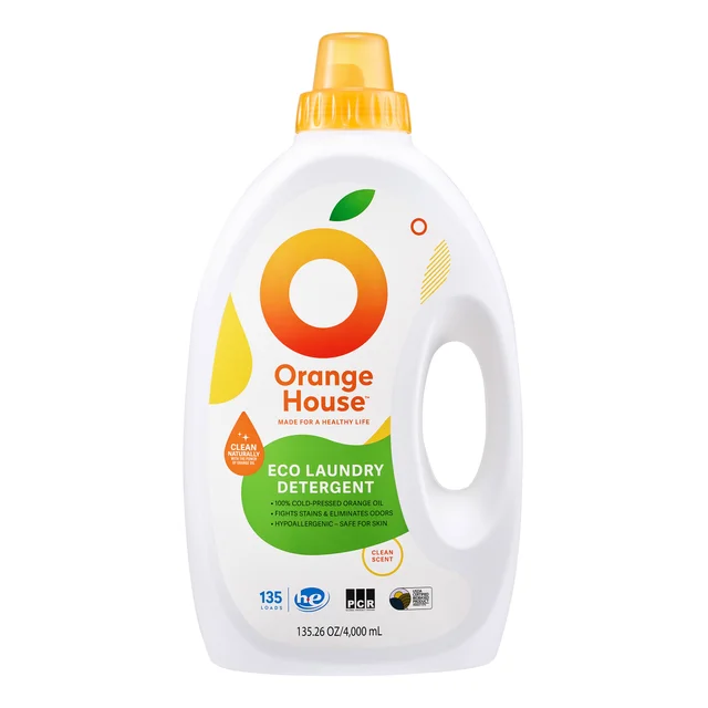 ORANGE HOUSE ECO LAUNDRY DETERGENT 135.3 FL OZ