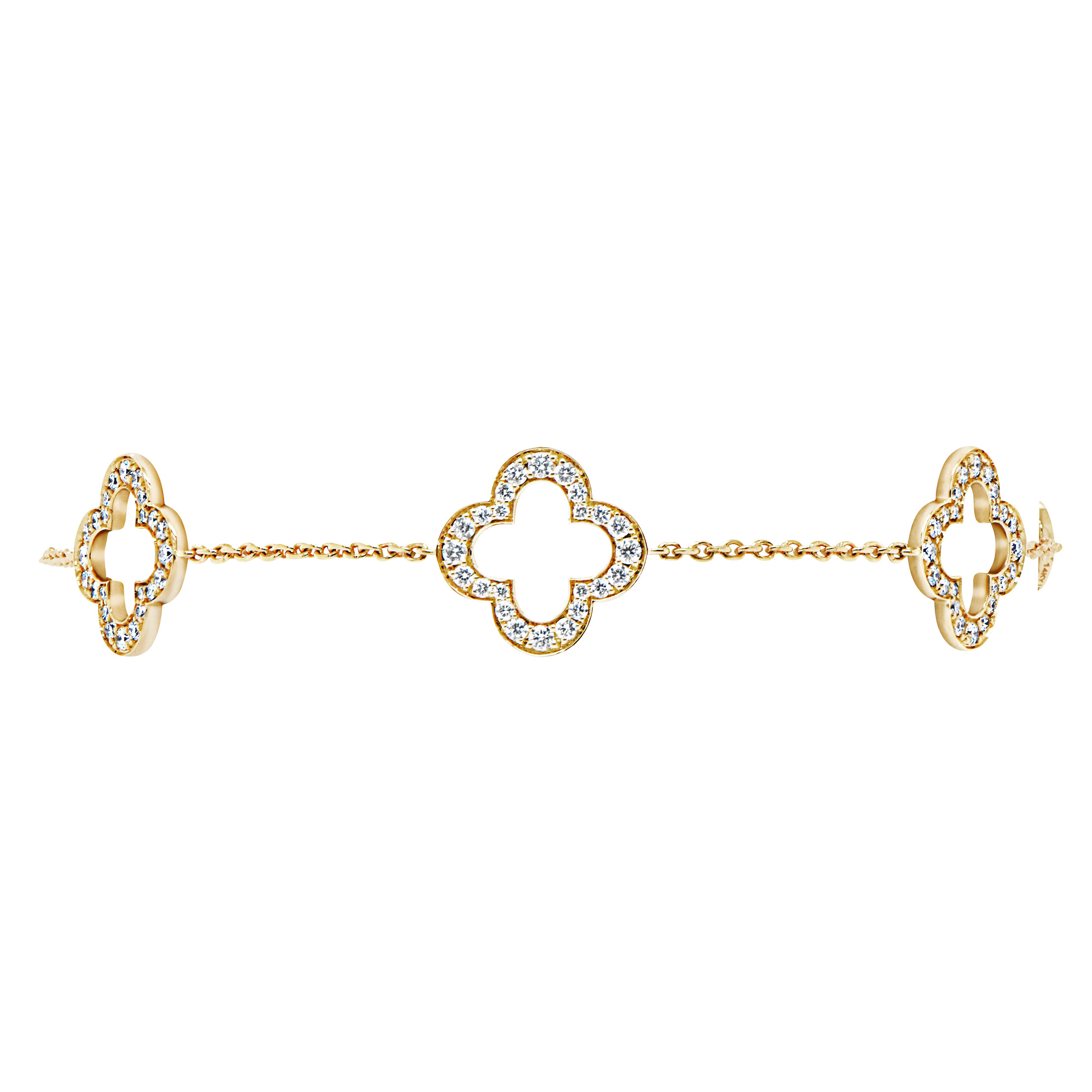 Round Brilliant Diamond Quatrefoil Bracelet (1.0 ctw)