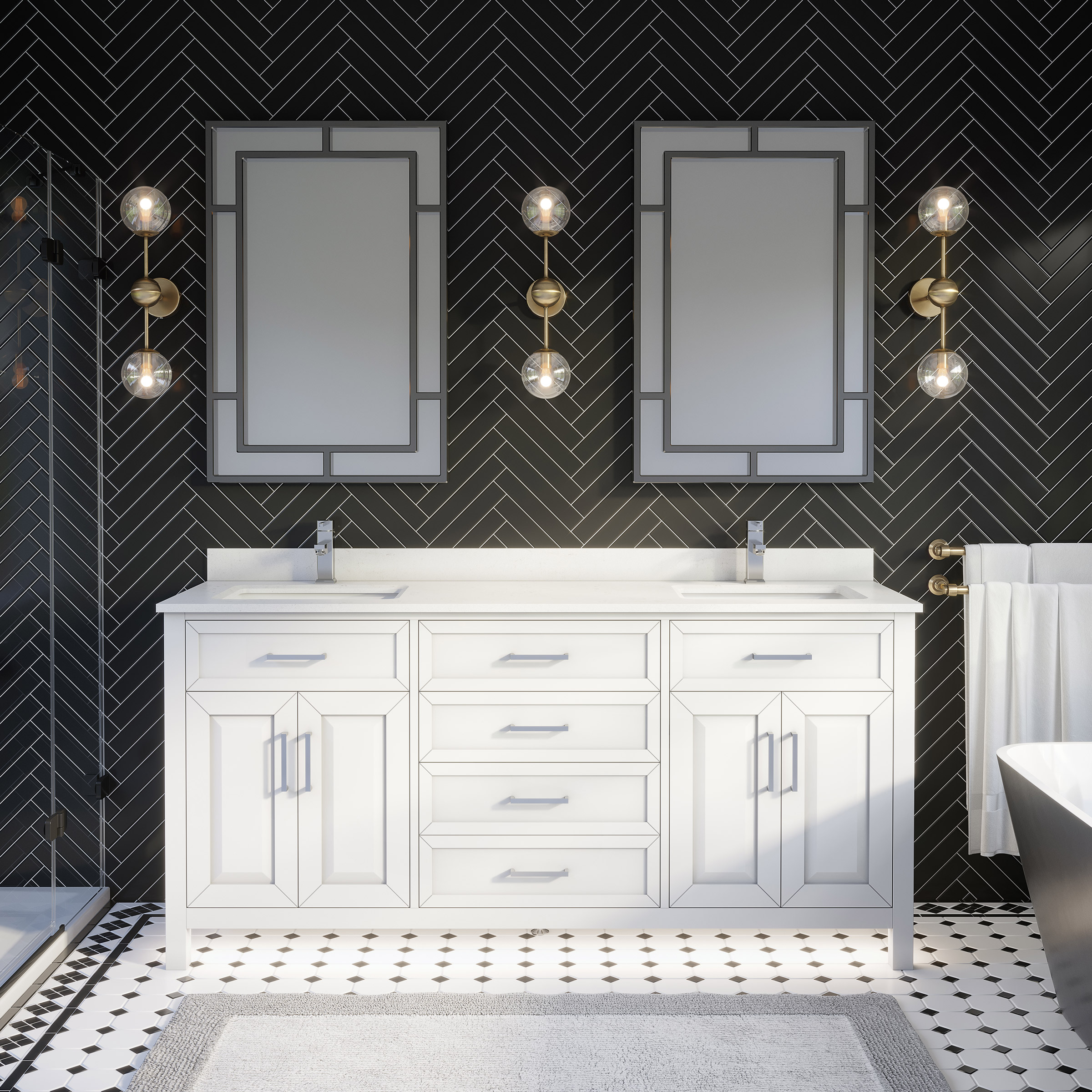 Thomson Bath Vanity by Studio Bathe in White