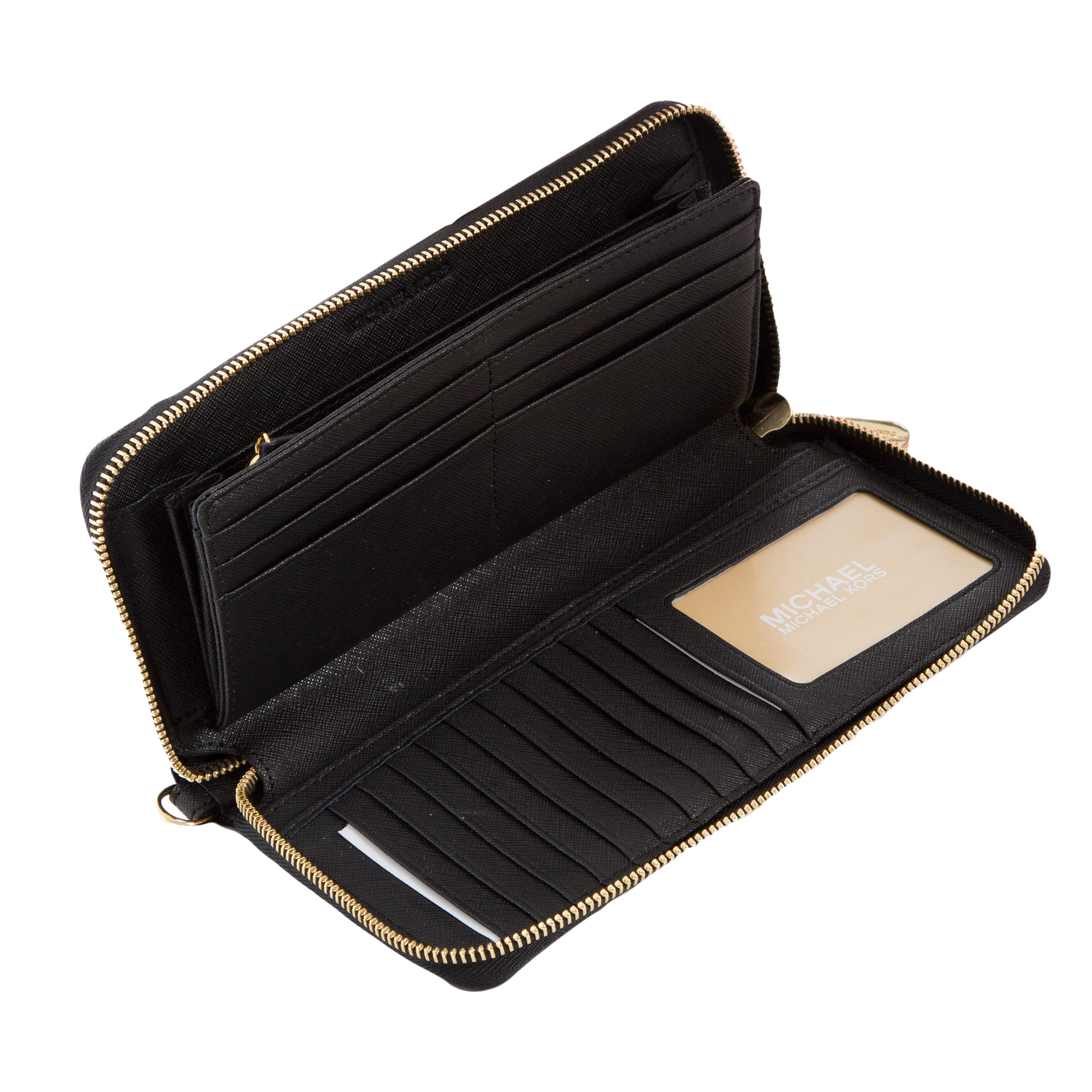 Michael Kors Jet Set Travel Wallet, Black | Costco