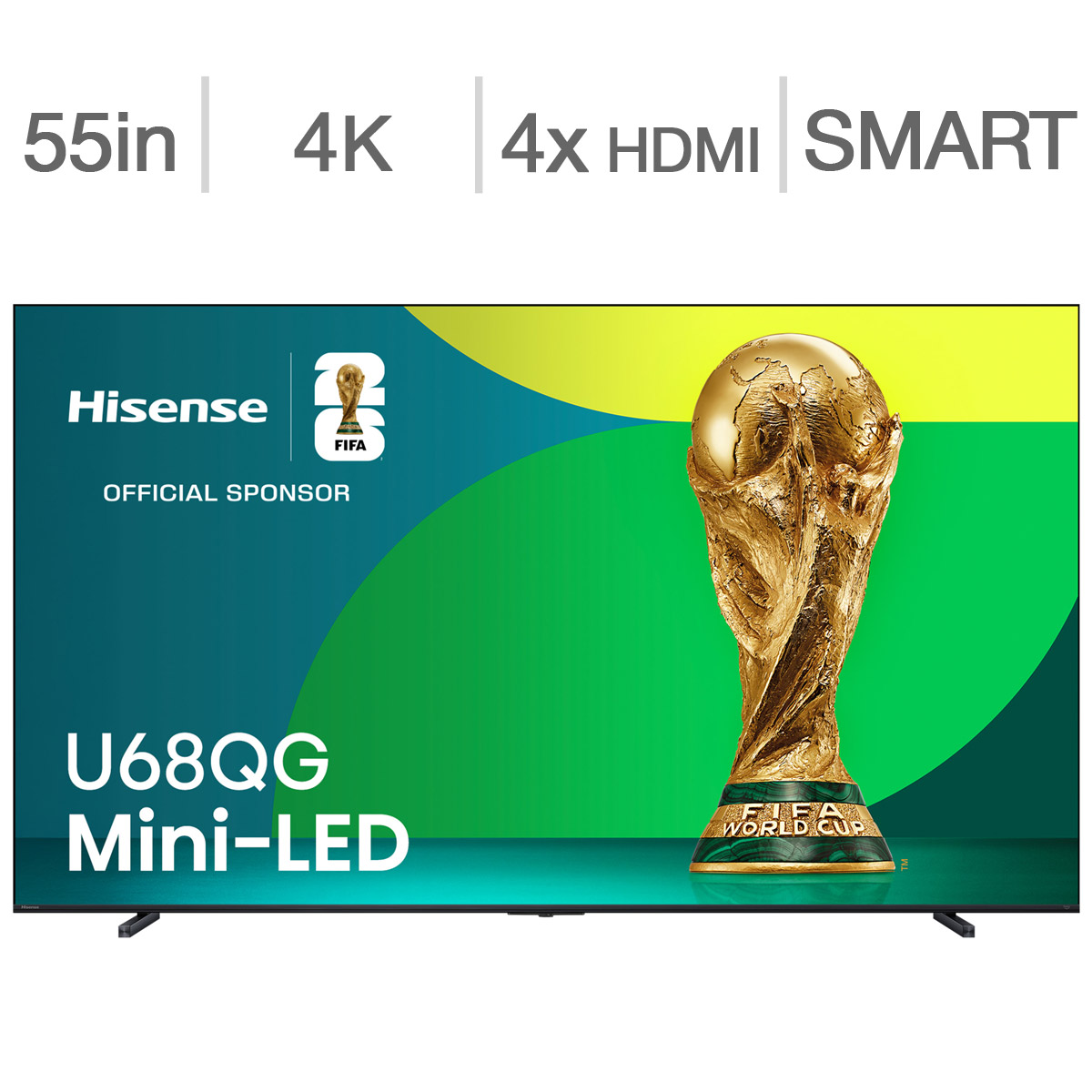 Hisense 55" Class - U68QG Series - 4K QLED Mini LED TV