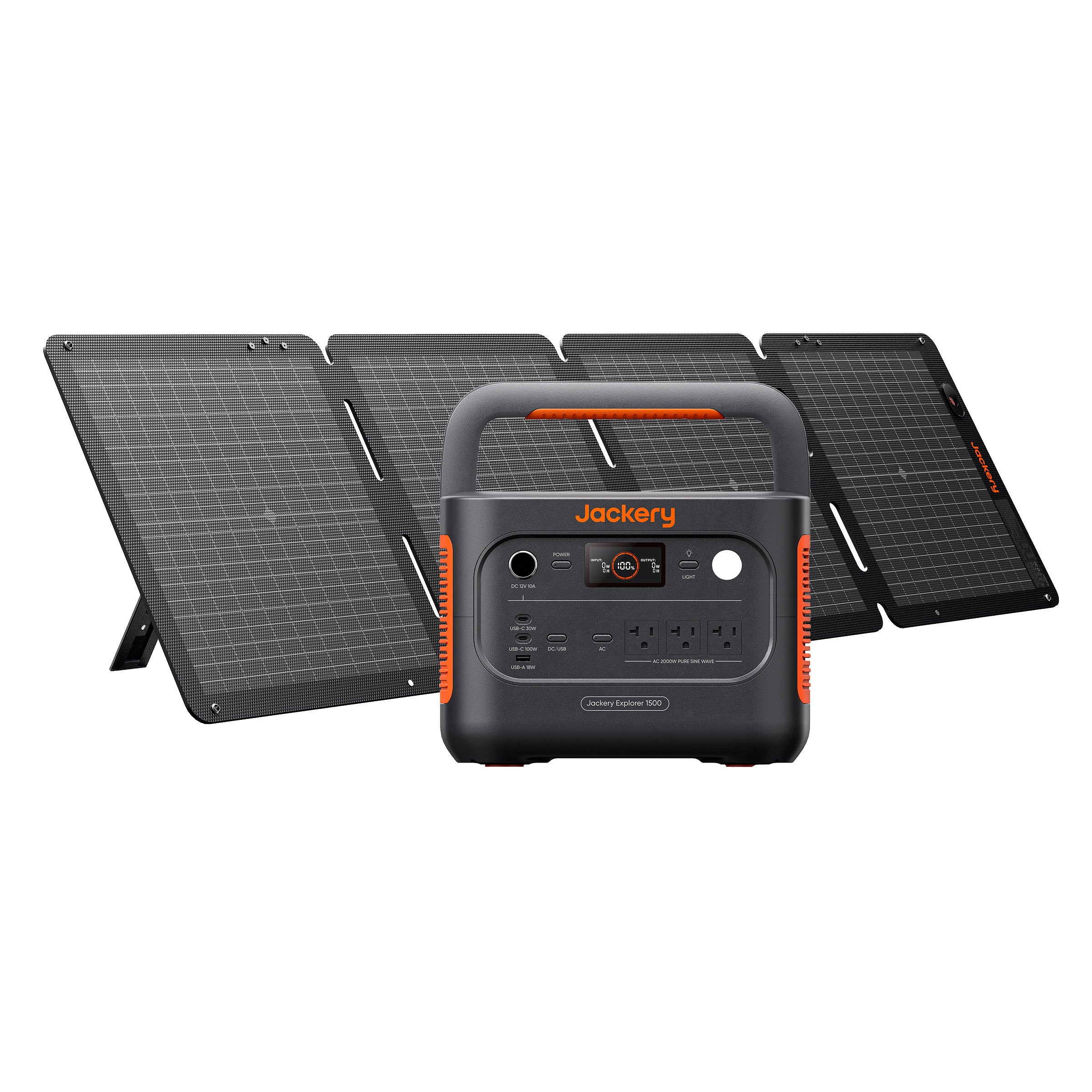 Jackery Explorer 1500 v2 Solar Generator with Solar Panel 100Air
