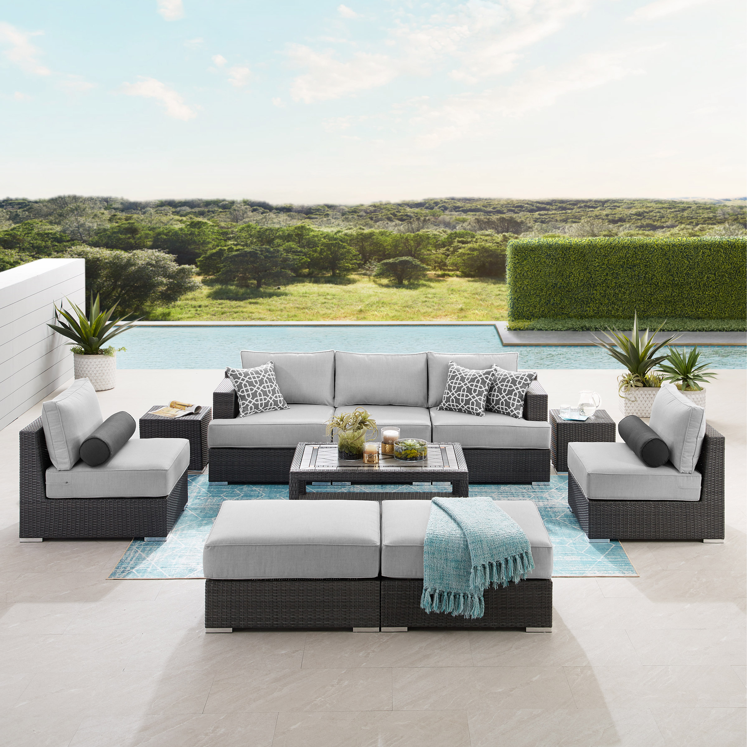 Sirio Niko 10-piece Outdoor Patio Modular Seating Set