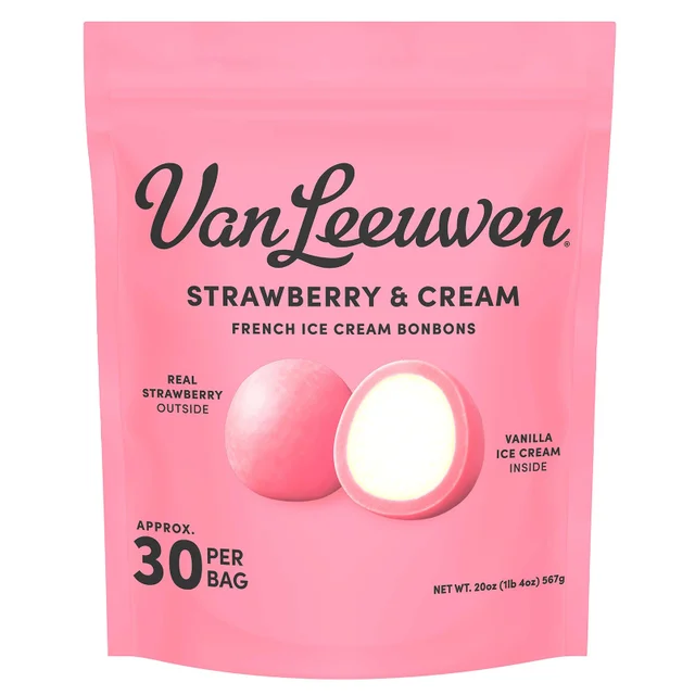 VAN LEEUWEN STRAWBERRY AND CREAM BONBON 20 OZ