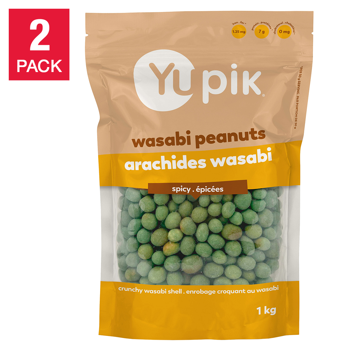 Yupik Wasabi Coated Peanuts, 2 × 1 kg 