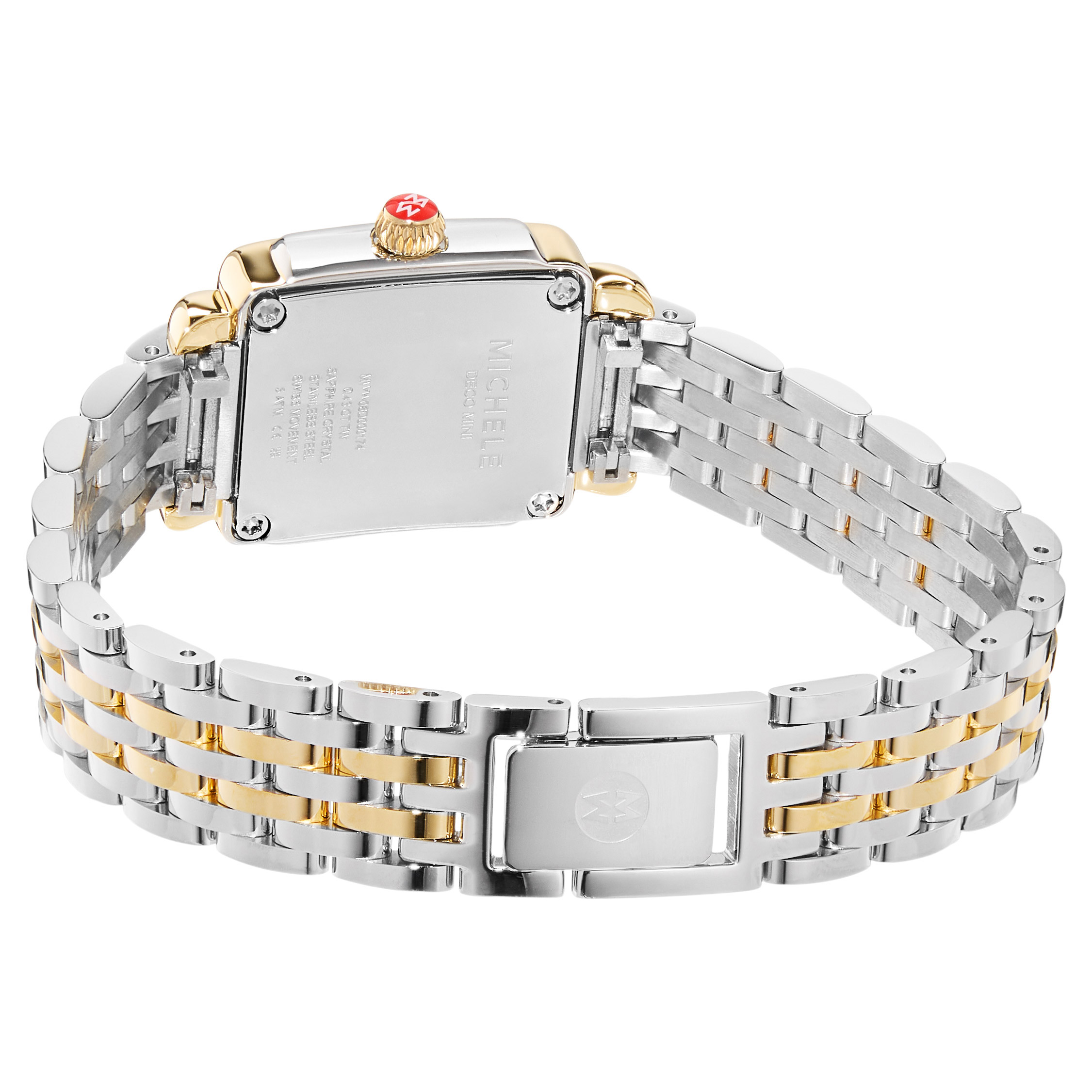 Michele Deco Madison Mini 18K Two-Tone Green Dial Quartz Women's