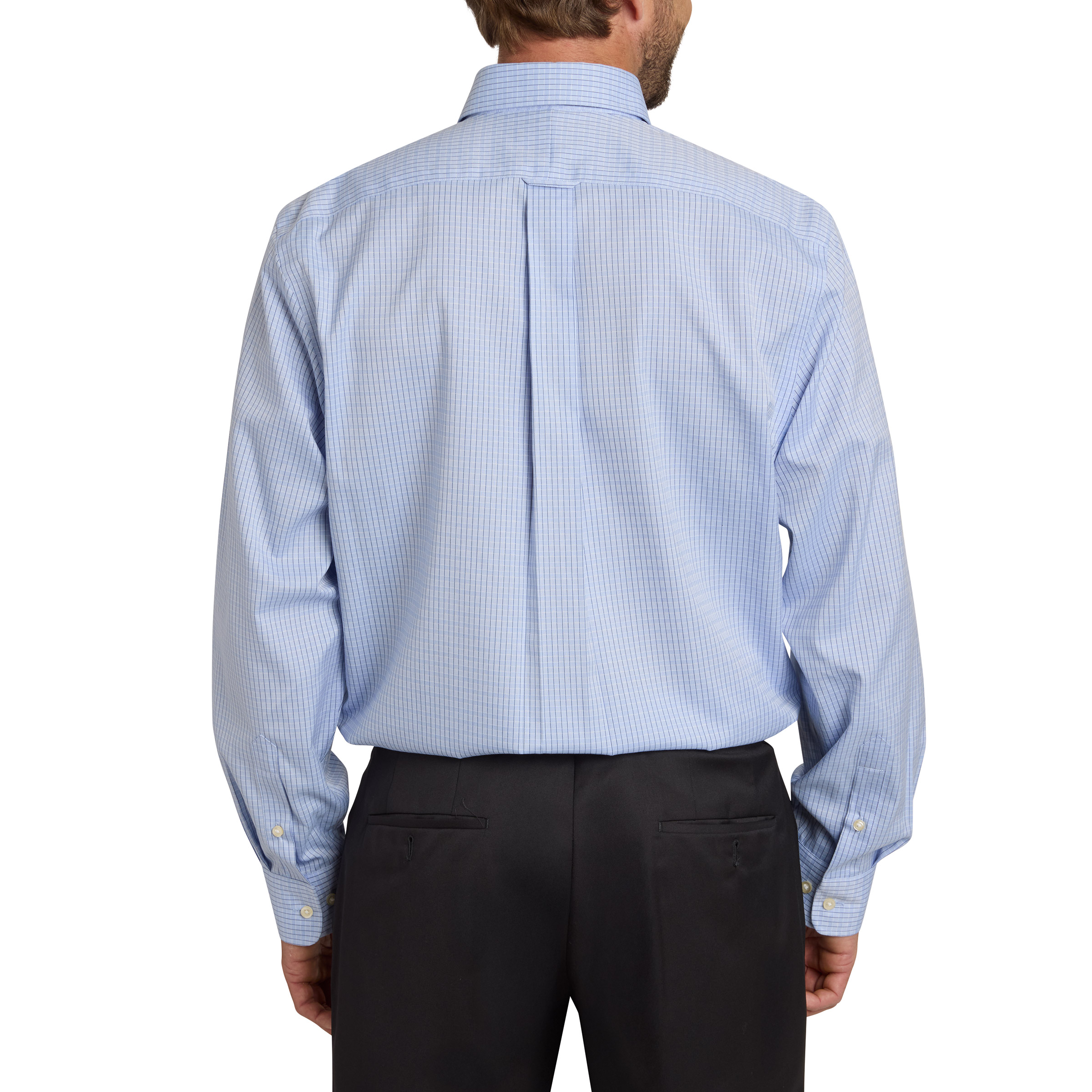 kirkland traditional fit dress shirt Kirkland Signature Men's Traditional Fit Dress Shirt, Blue Plaid, 15.5 X  34/35