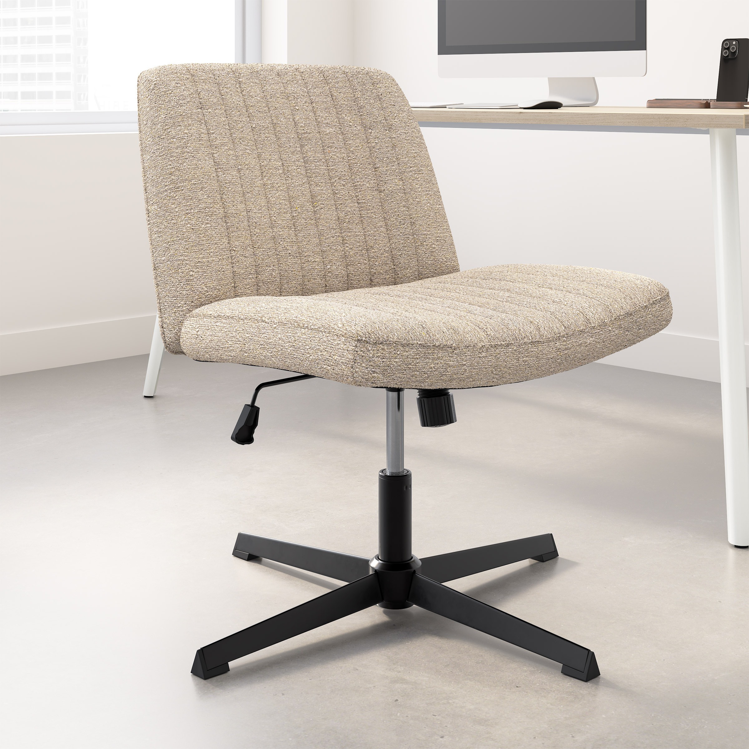 Sutton Armless Fabric Swivel Office Chair