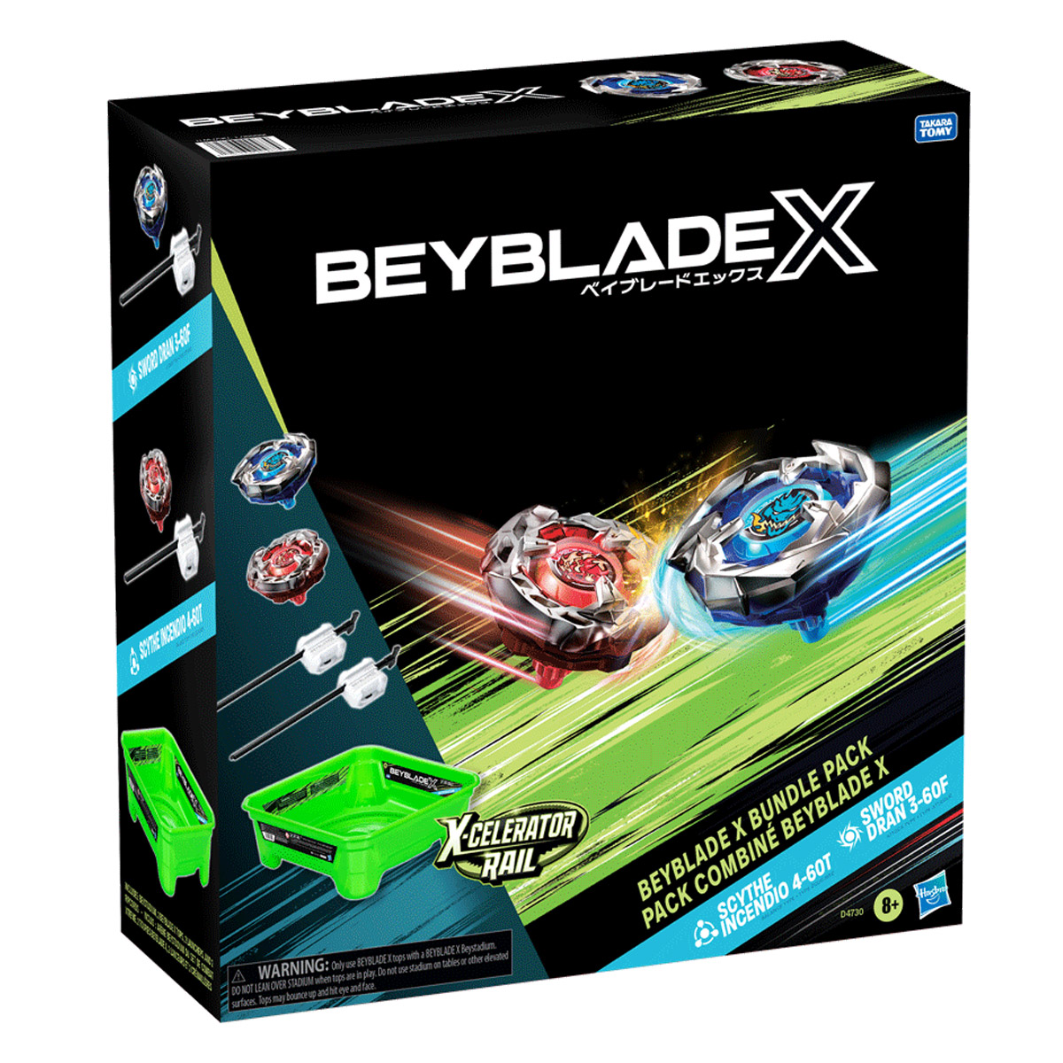 Beyblade X Bundle Pack – Scythe Incendio4-60T/Sword Dran 3-60F