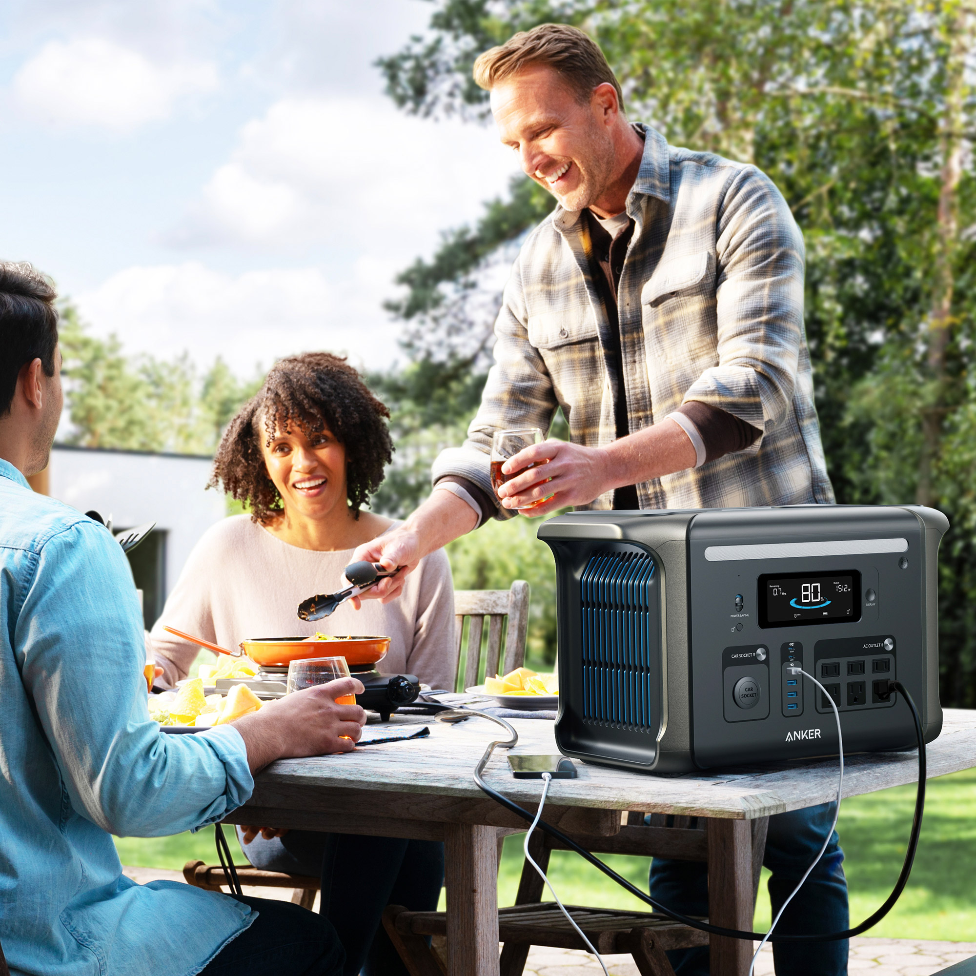 Anker SOLIX F1500 and C300X Portable Power Station with 200W Solar ...