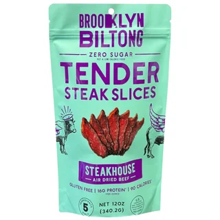 BROOKLYN BILTONG GARLIC STEAK SLICES 12 OUNCES