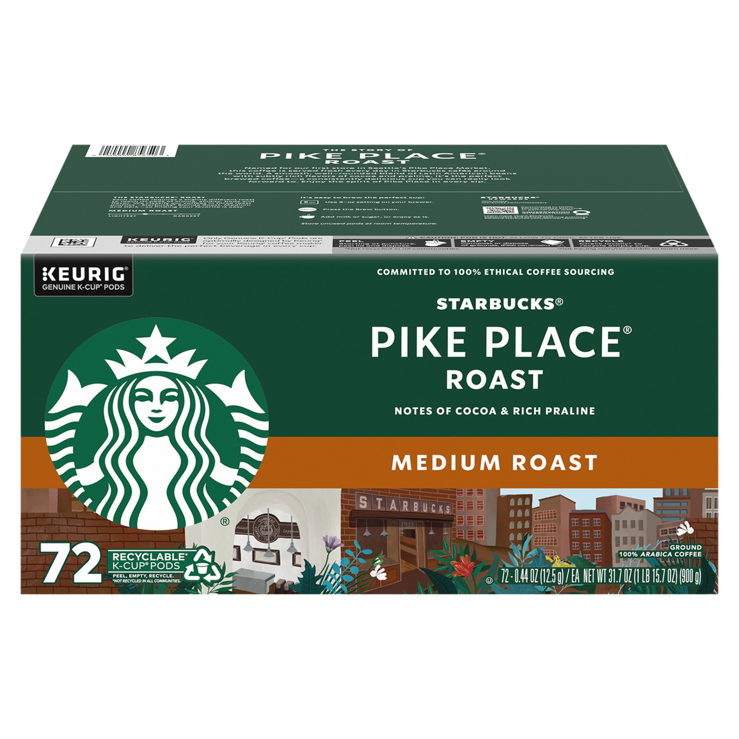 Starbucks Pike Place Medium Roast K-Cup, 72-count | Costco