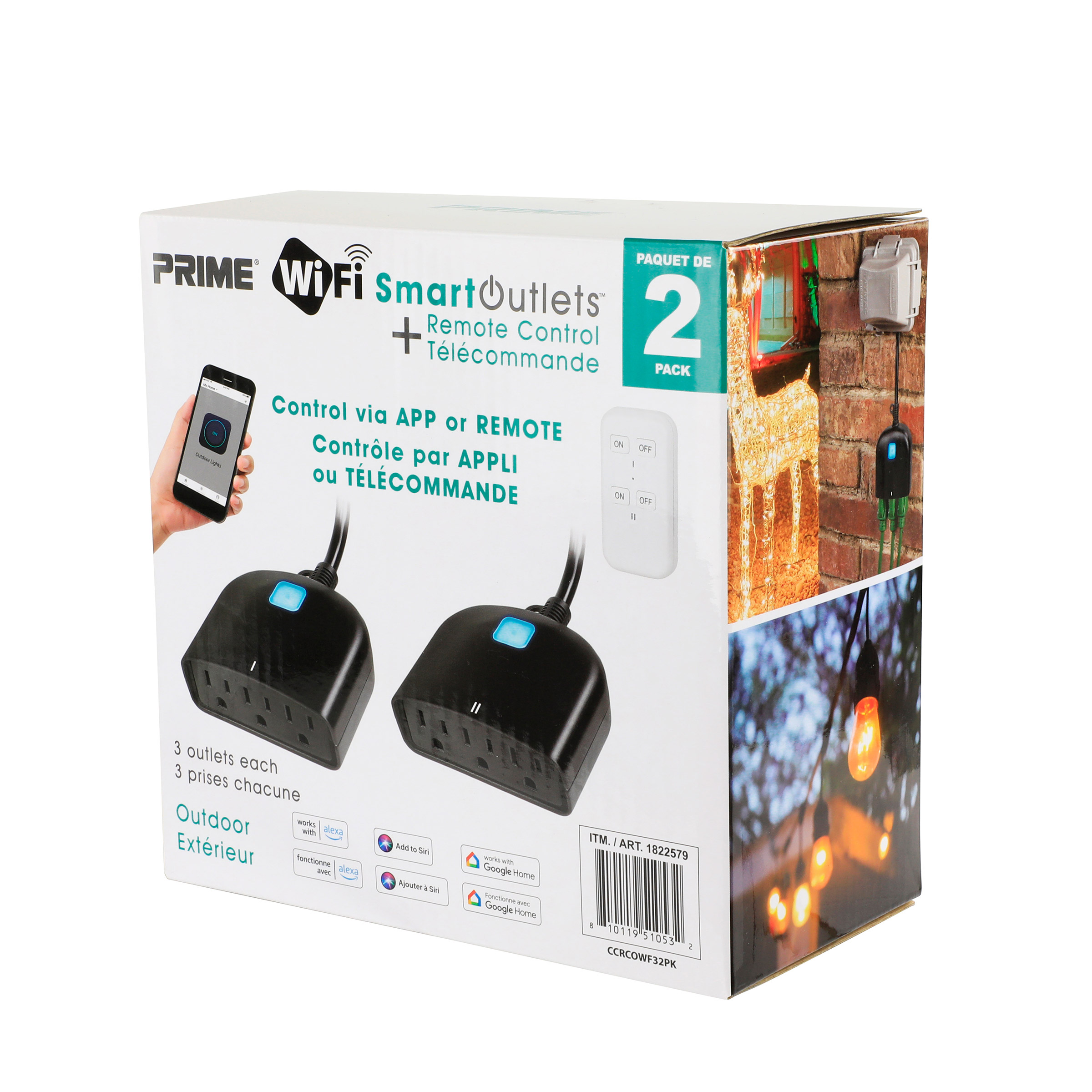 PRIME Outdoor Smart Plugs, 2-pack | Costco