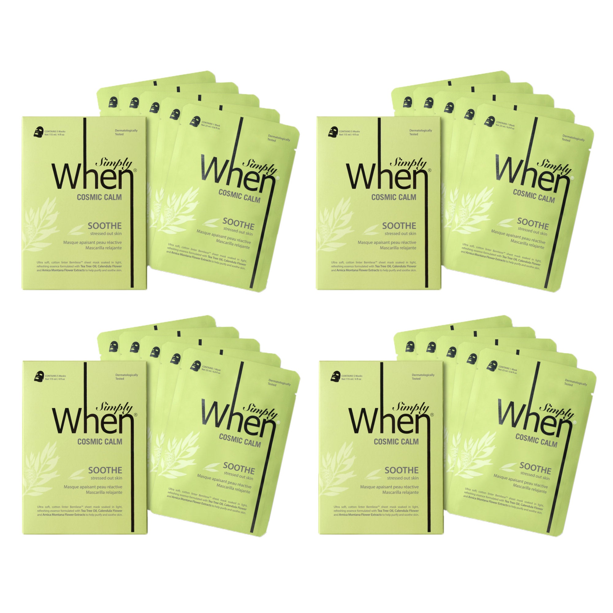 Simply When Cosmic Calm Soothe Sheet Masks, 20-pack | Costco