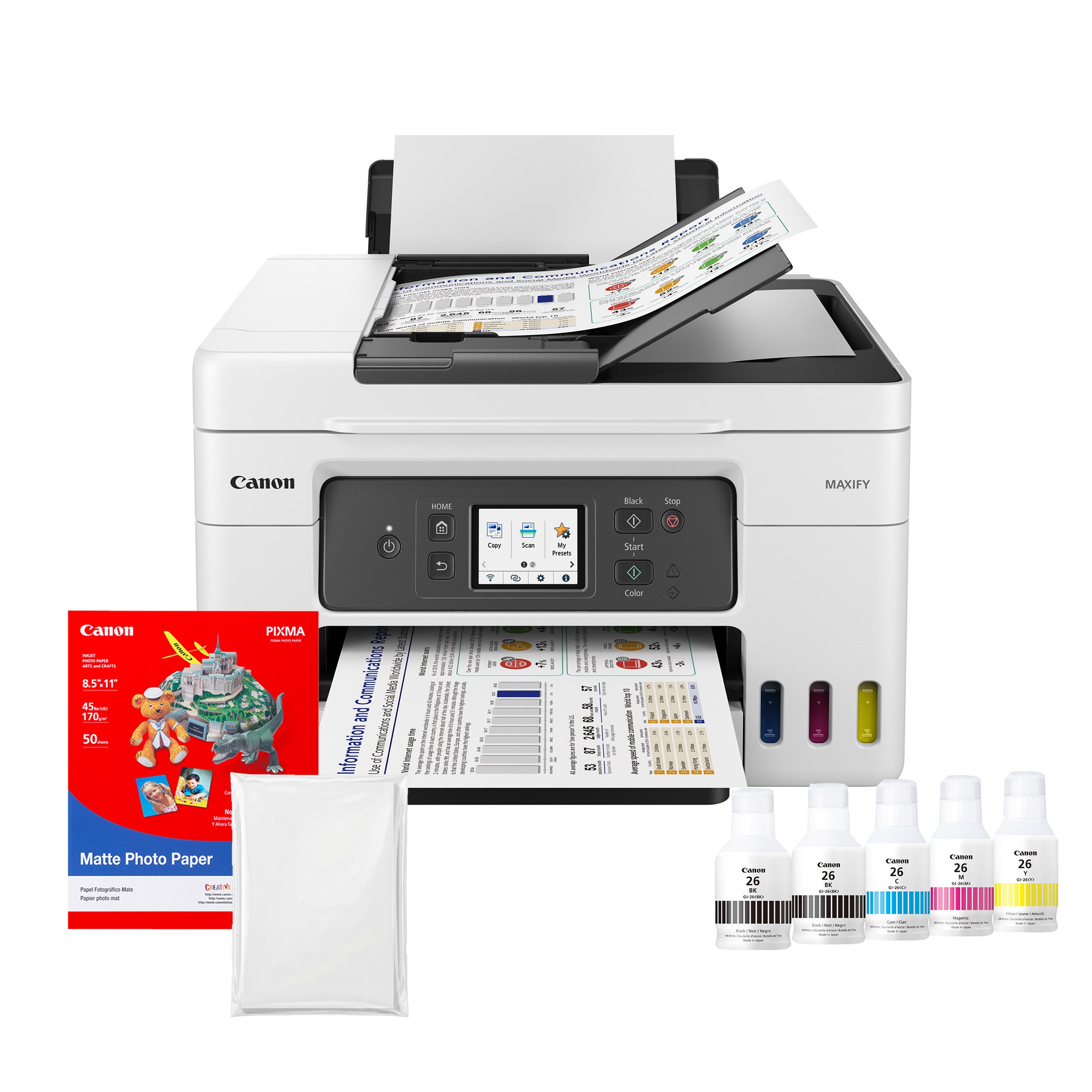 Canon MAXIFY GX4020 Wireless MegaTank Printer with Extra Black Ink