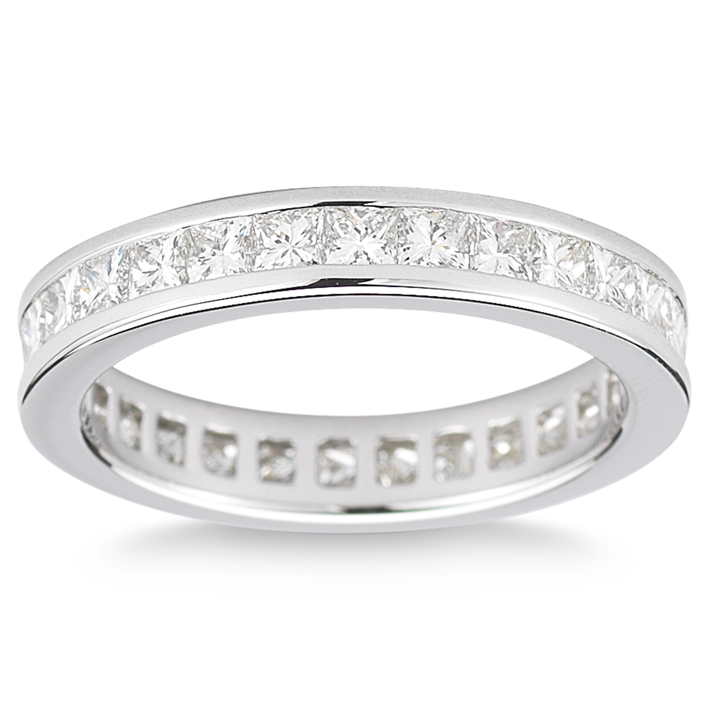 Princess Cut Channel Set Diamond Eternity Band (2.00 ctw)