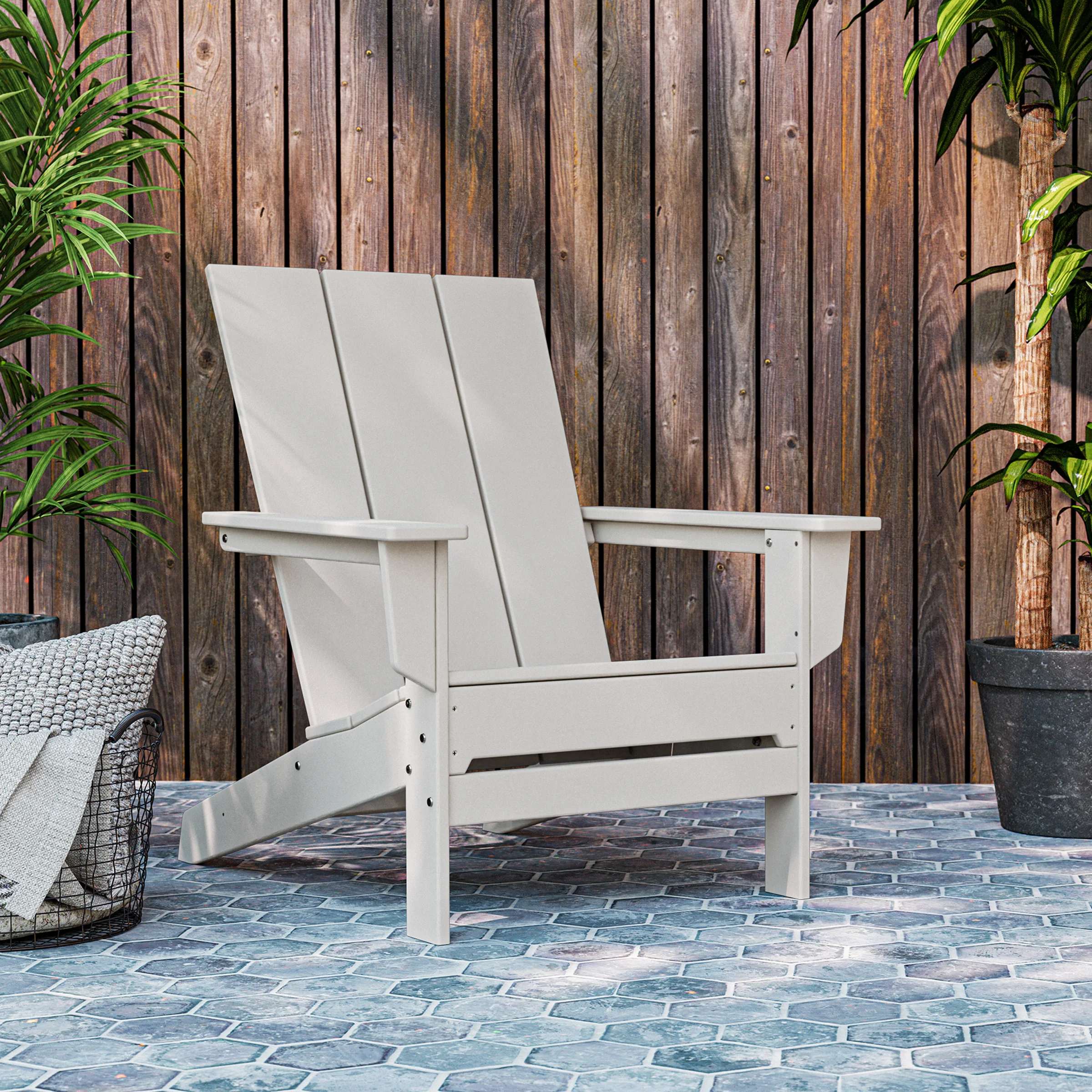 POLYWOOD Long Beach Modern Adirondack Chair