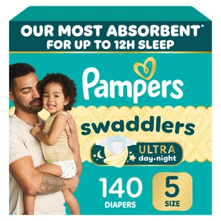 Pampers Swaddlers Ultra Diapers Sizes 3 - 7, Size 5, 150-count