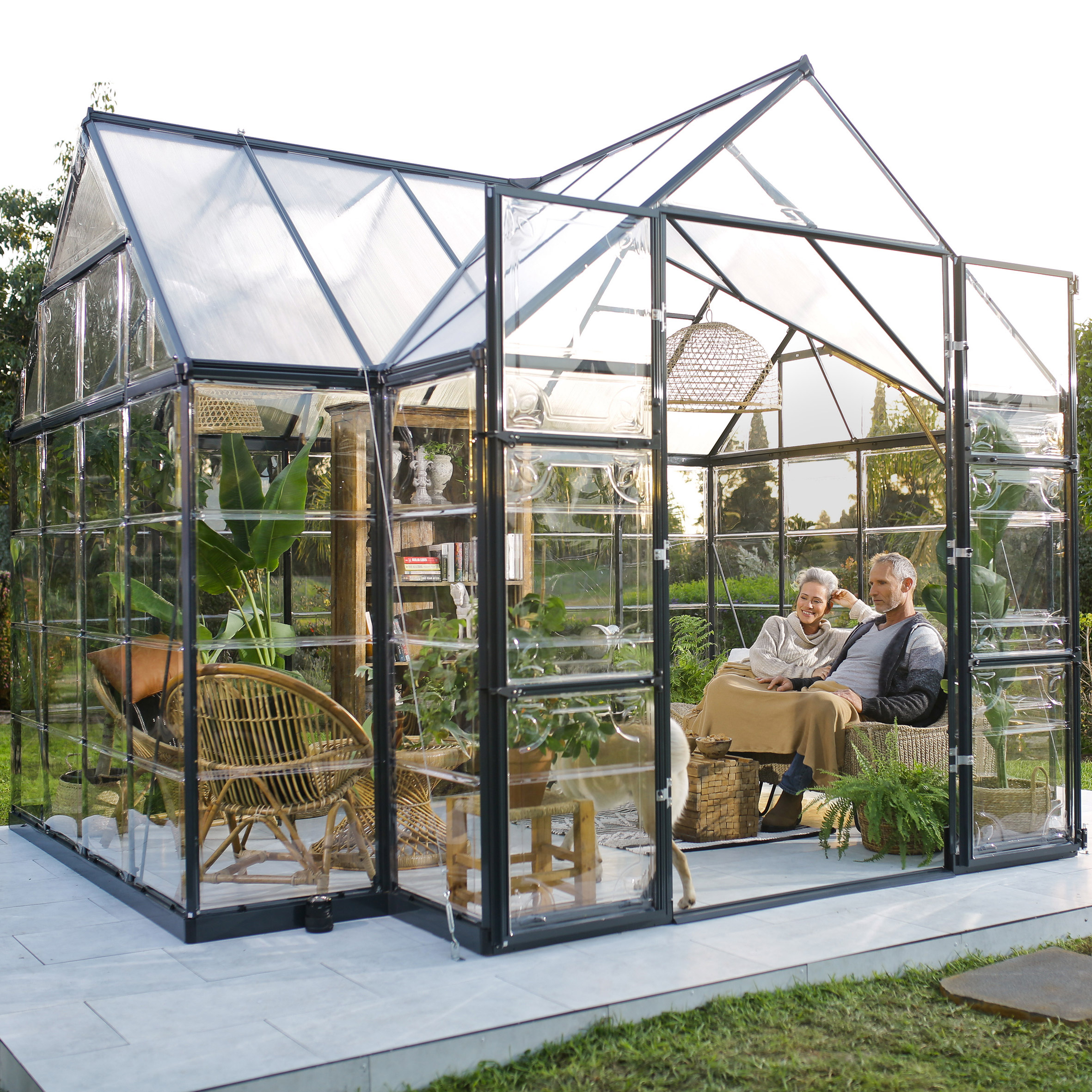 Canopia by Palram Victory Orangery 10 ft. x 12 ft. Greenhouse Kit - Grey