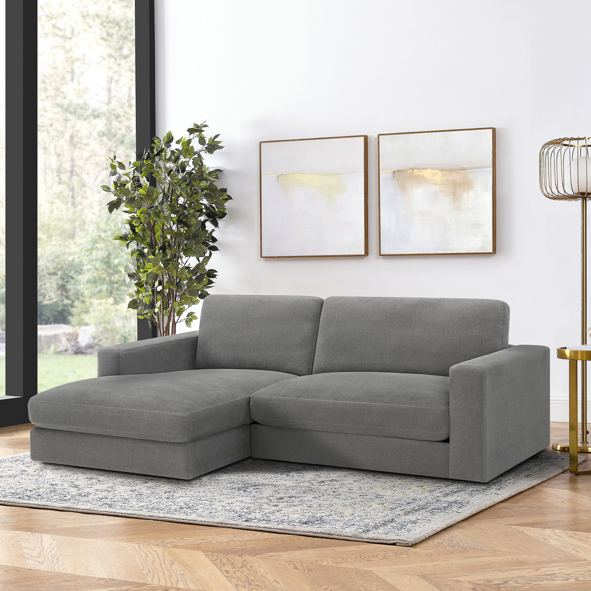 HENREDON / ヘンレドン UPHOLSTERY COLLECTION Henredon 6-piece Modular Fabric Sectional with Ottoman | Costco