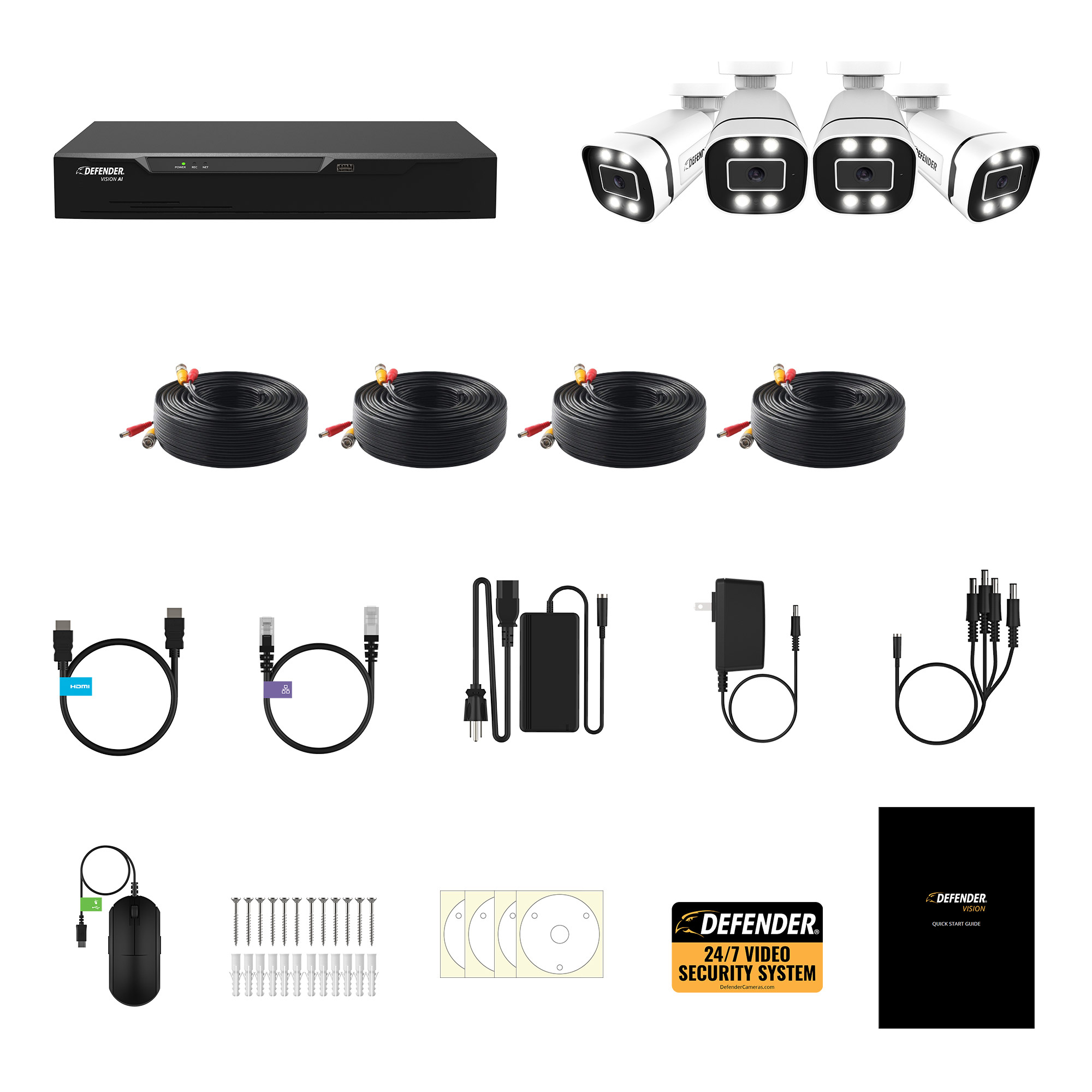 Defender 4K Vision AI Smart DVR Security System with 4 Deterrence ...