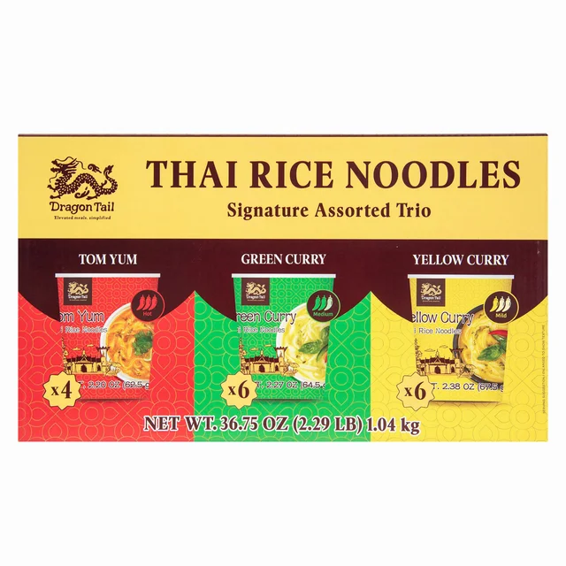 DRAGON TAIL ASSORTED THAI RICE NOODLES 16CT/36.75OZ