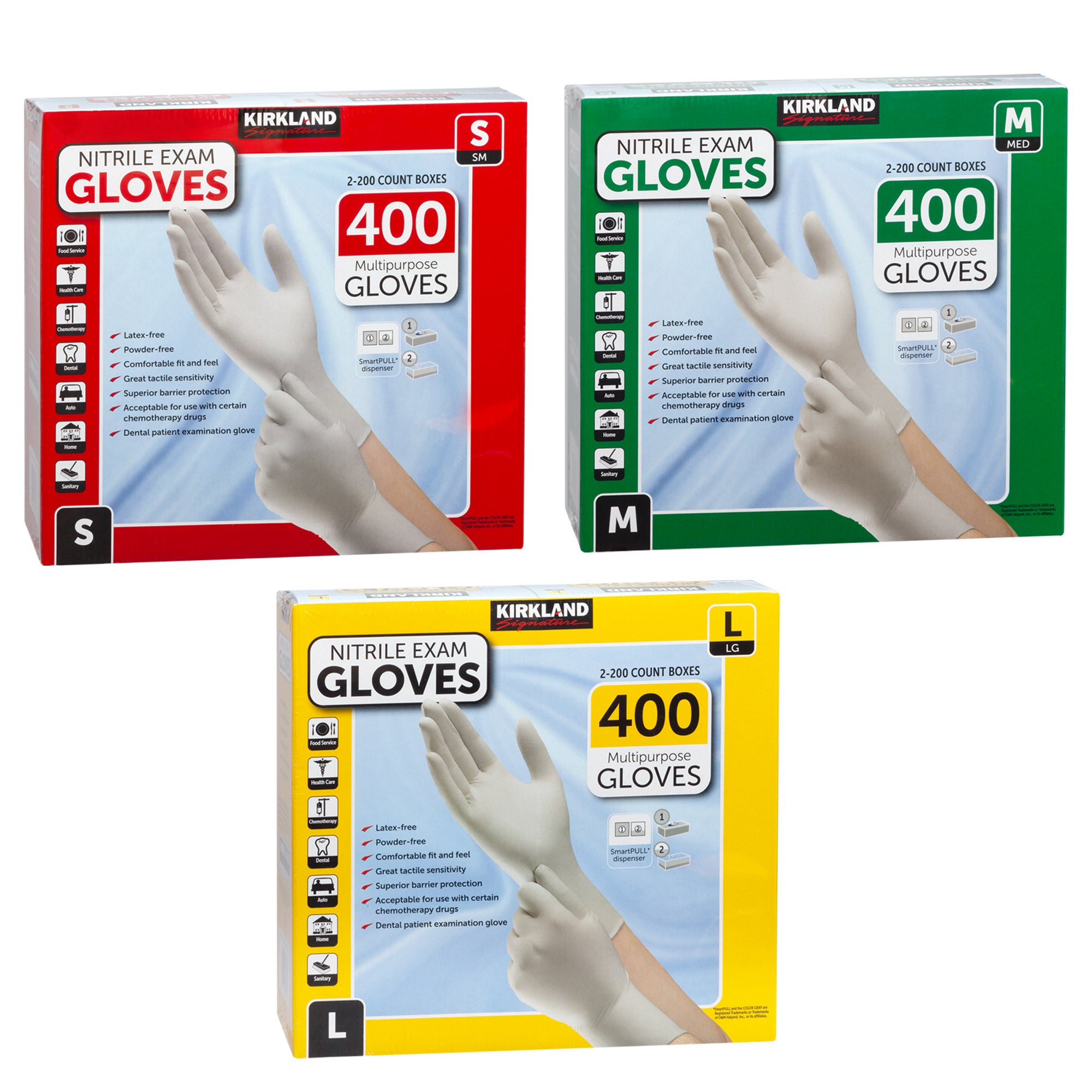 Kirkland Signature Brandclub Kirkland Signature Nitrile Exam Gloves 400 count