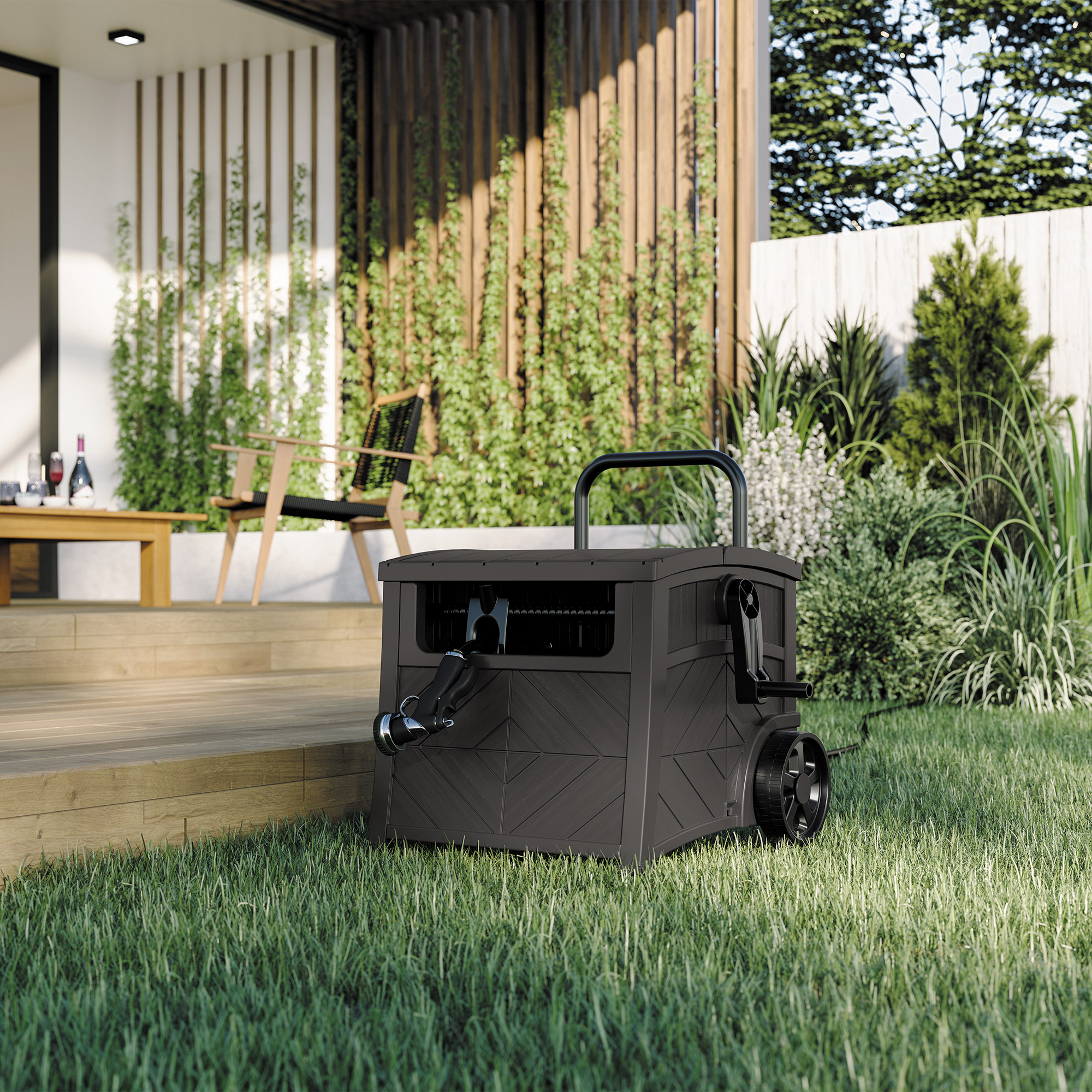 Suncast Smart Tube Hose Hideaway with Brass Connections | Costco