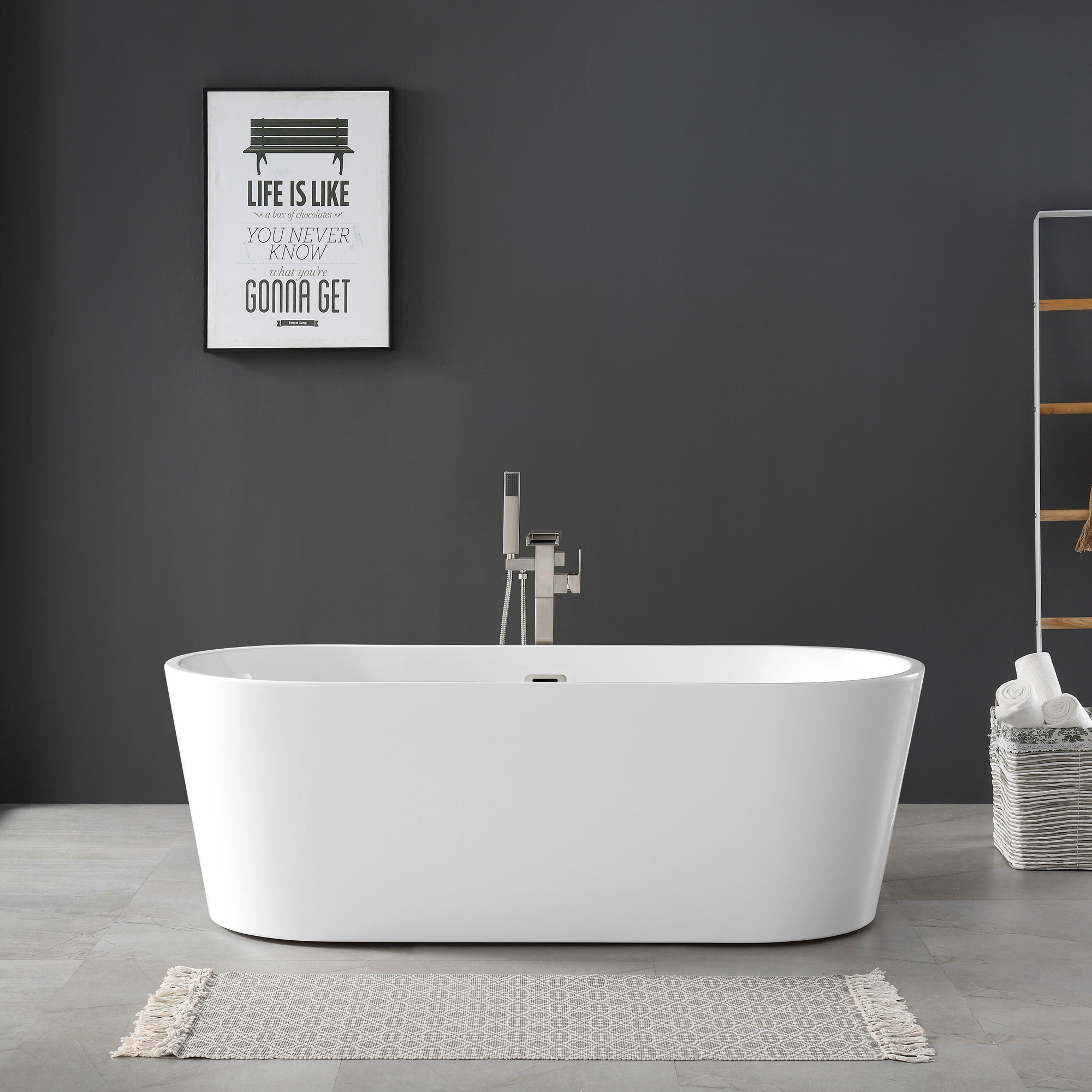 OVE Decors Alexander 67 in. Seamless Freestanding Bathtub