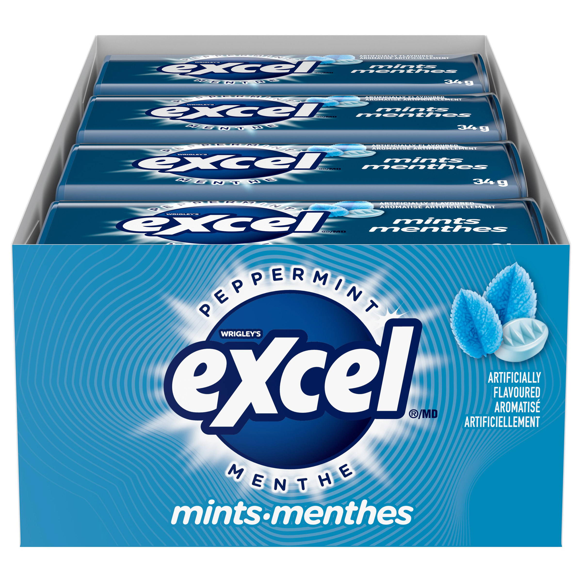Excel Peppermint Mints, 8 × 34 g