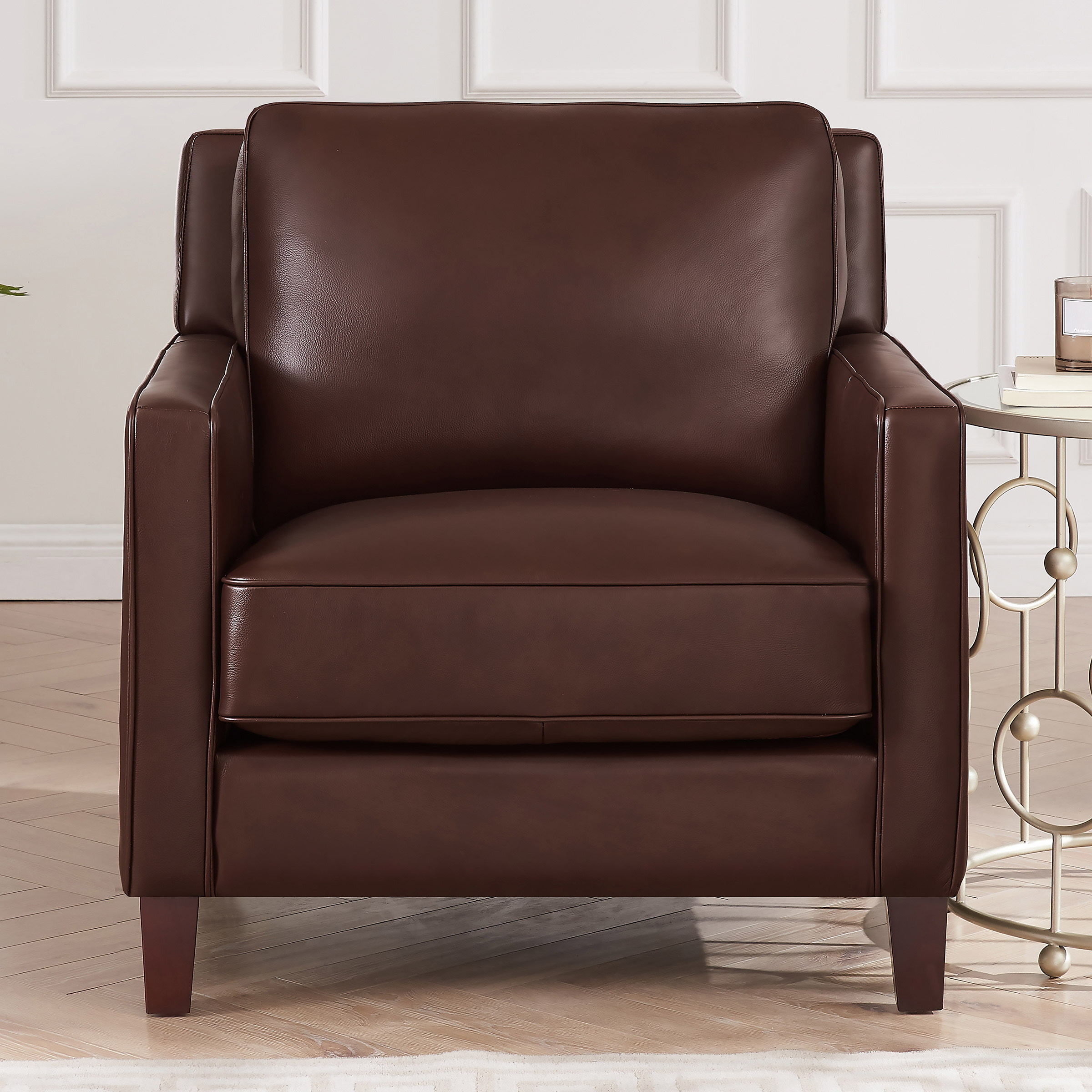 Prospera Home West Park Top-grain Leather Chair