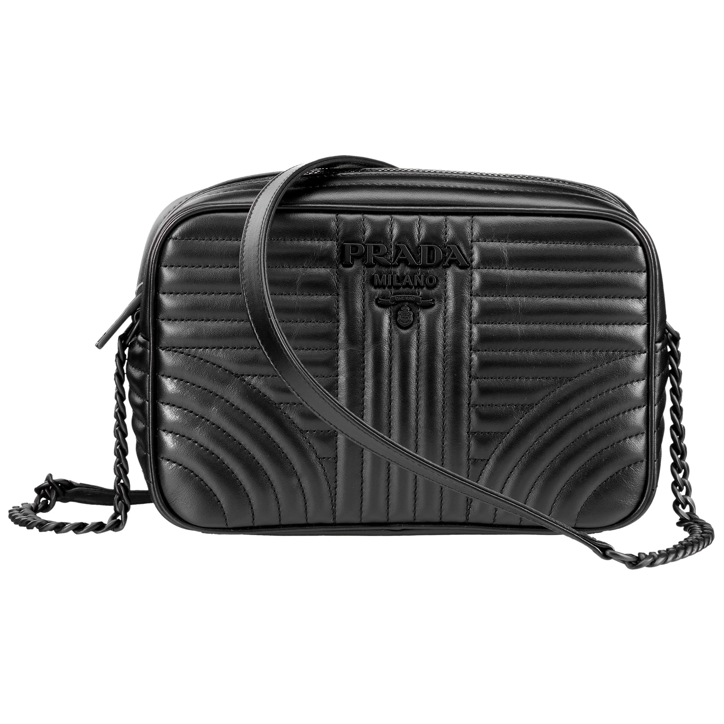 Prada Diagramme Shoulder Bag, Black | Costco