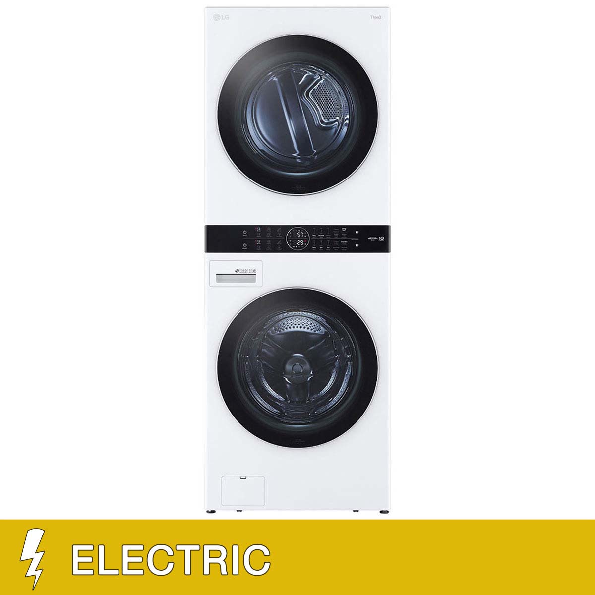 LG WashTower Single Unit ELECTRIC with Center Control 4.5 cu. ft. Front Load Washer and 7.4 cu. ft. Dryer with TurboStea