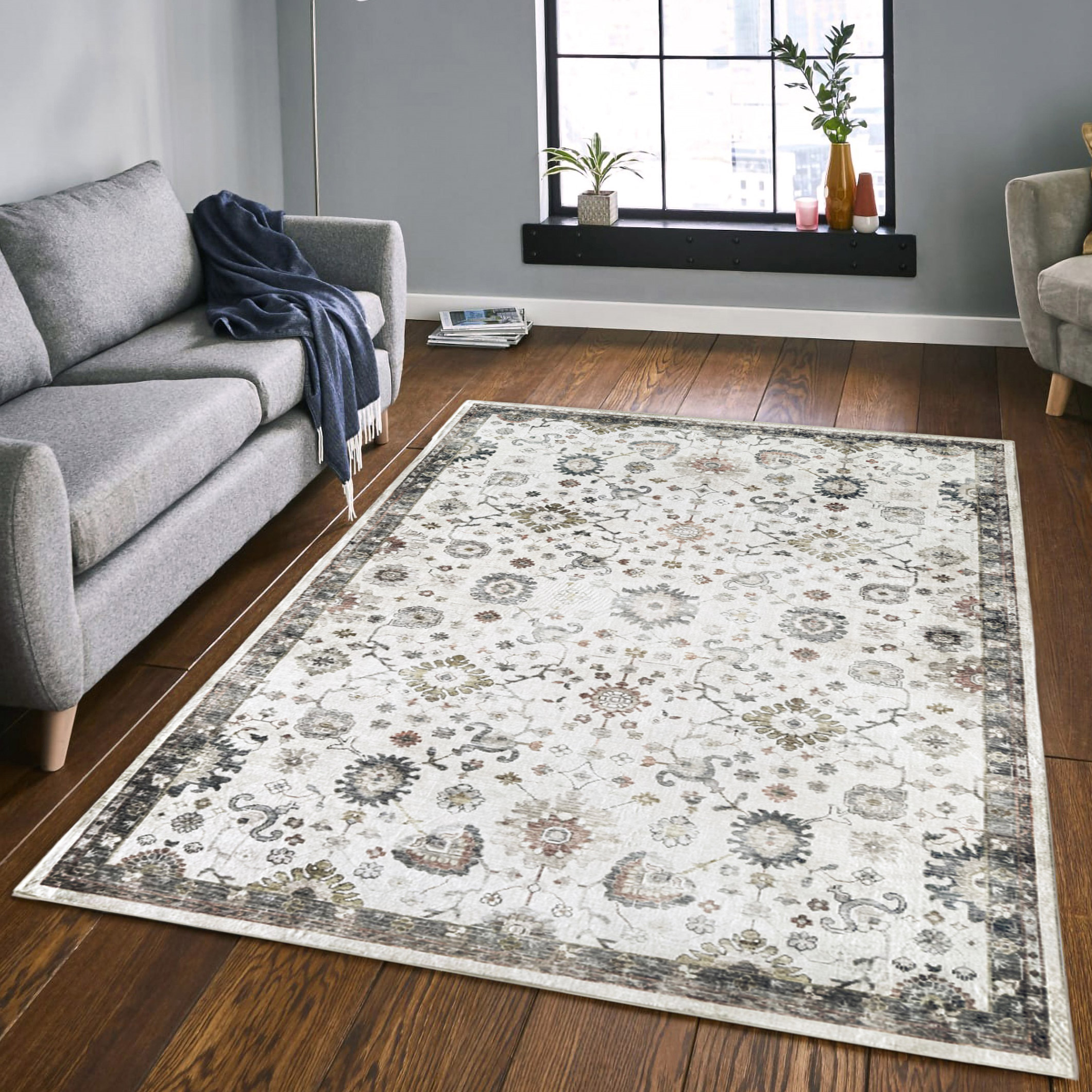 Viana Downy Collection Serenade Ivory Indoor Area Rug