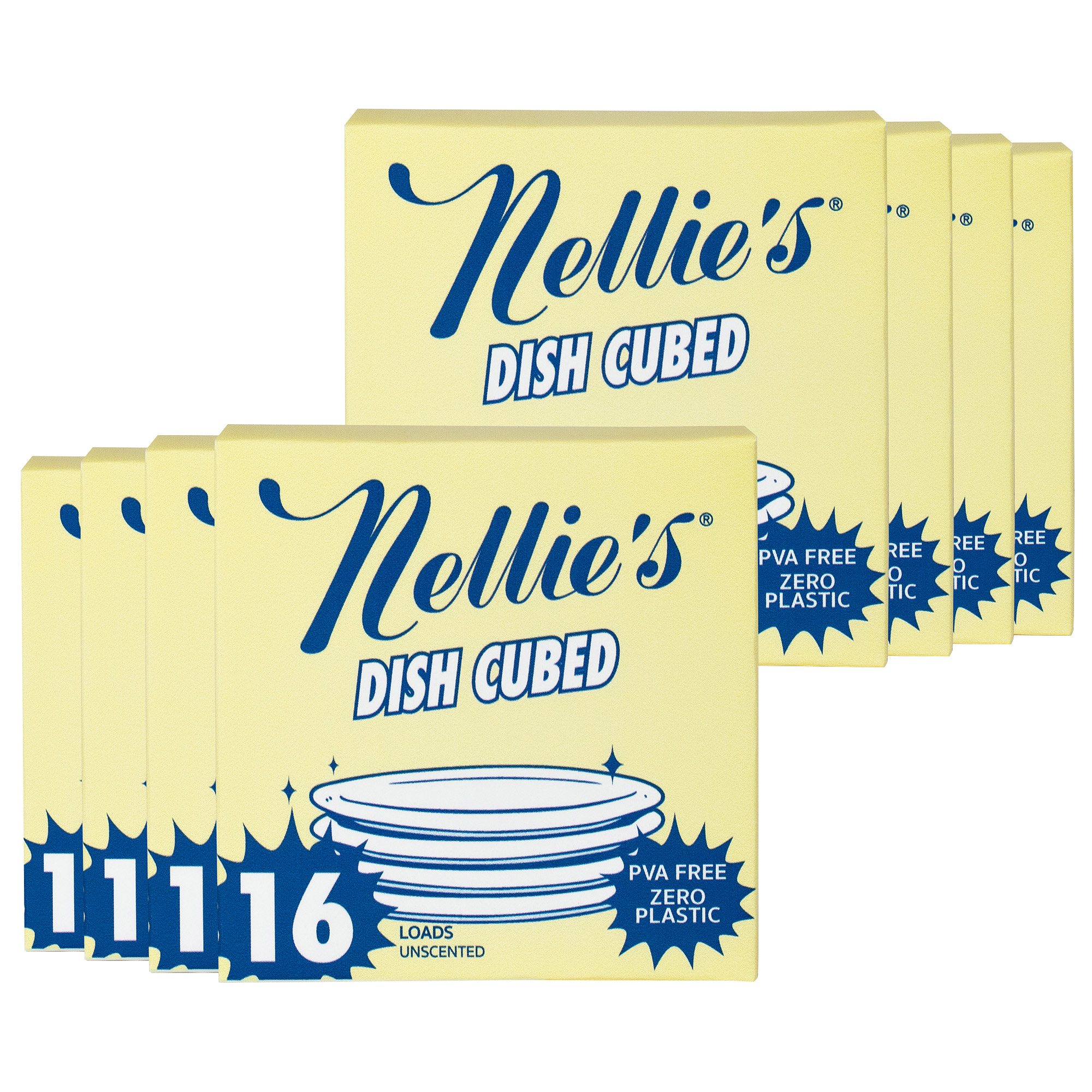 Nellie's Auto Dishwasher Cubes  Unscented  128-count