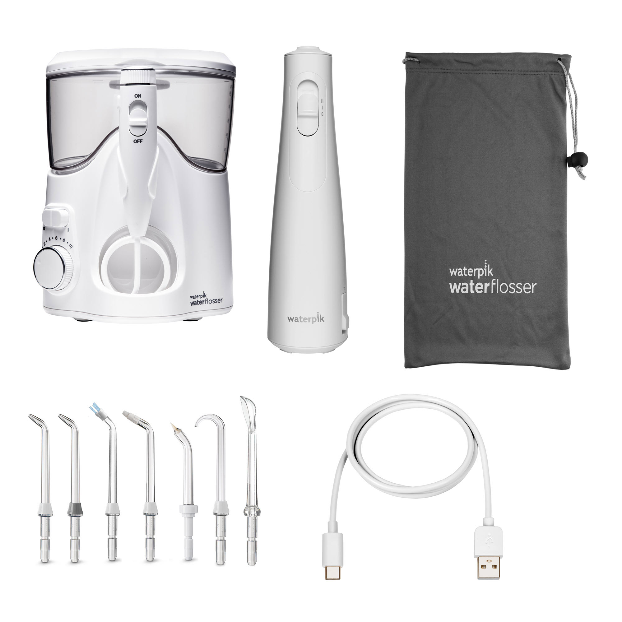 Waterpik Ultra Plus and Cordless Enhance 3000 Water Flosser Combo
