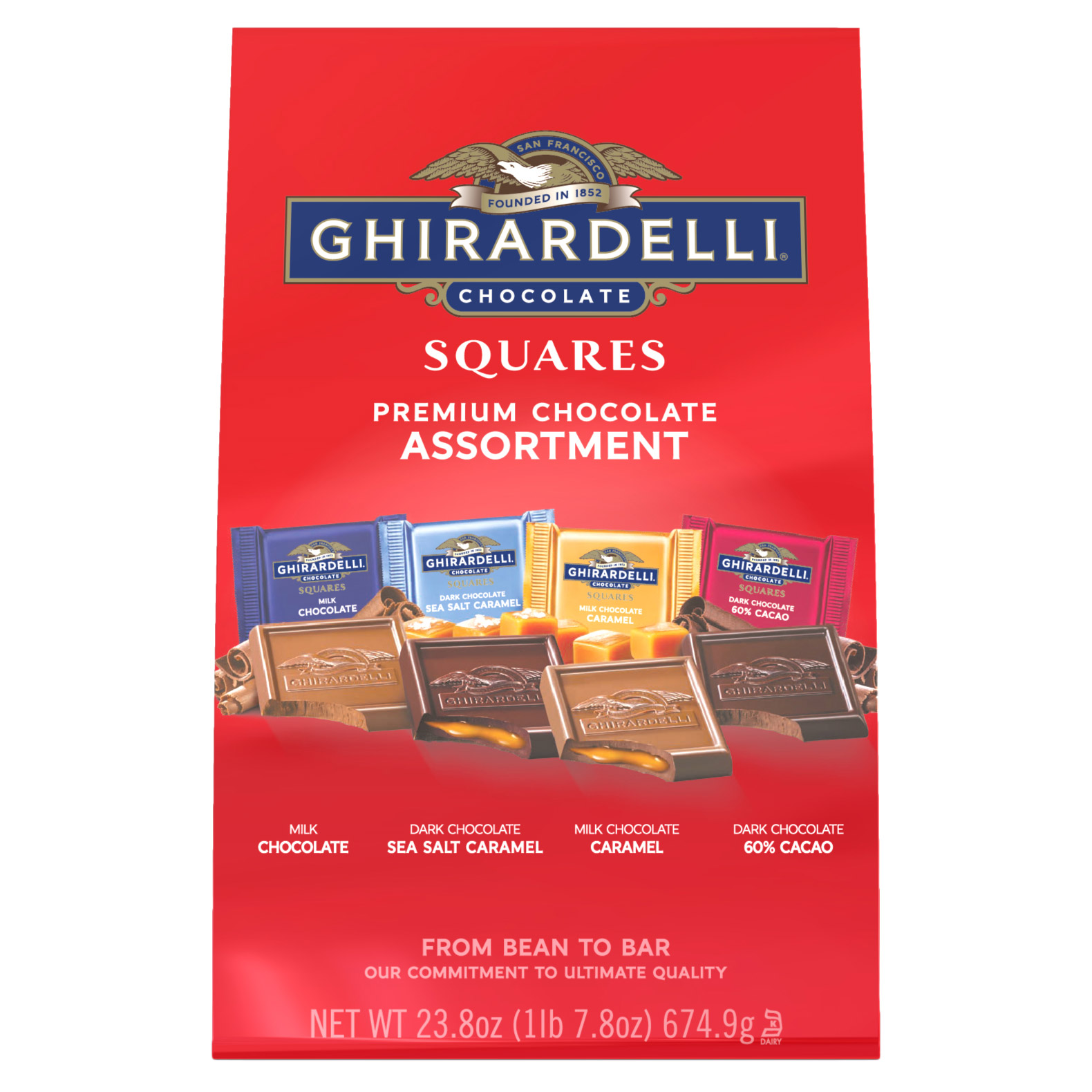Ghirardelli Chocolate Squares Premium Chocolate Assortment, 23.8 oz