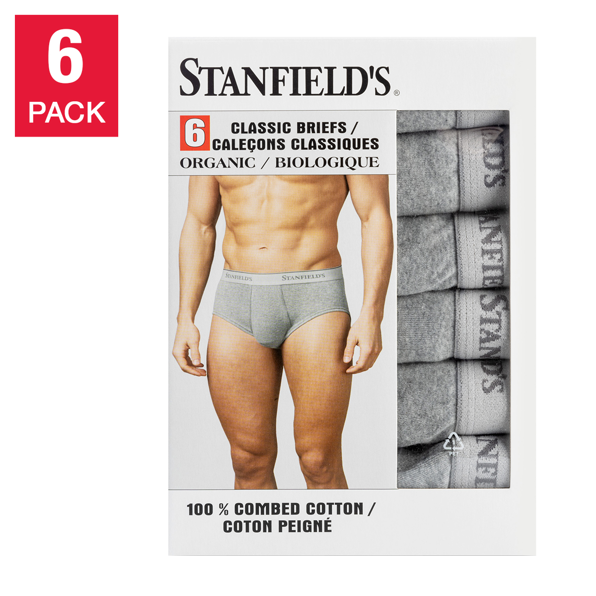 Stanfield’s Men’s Organic Briefs, 6-pack