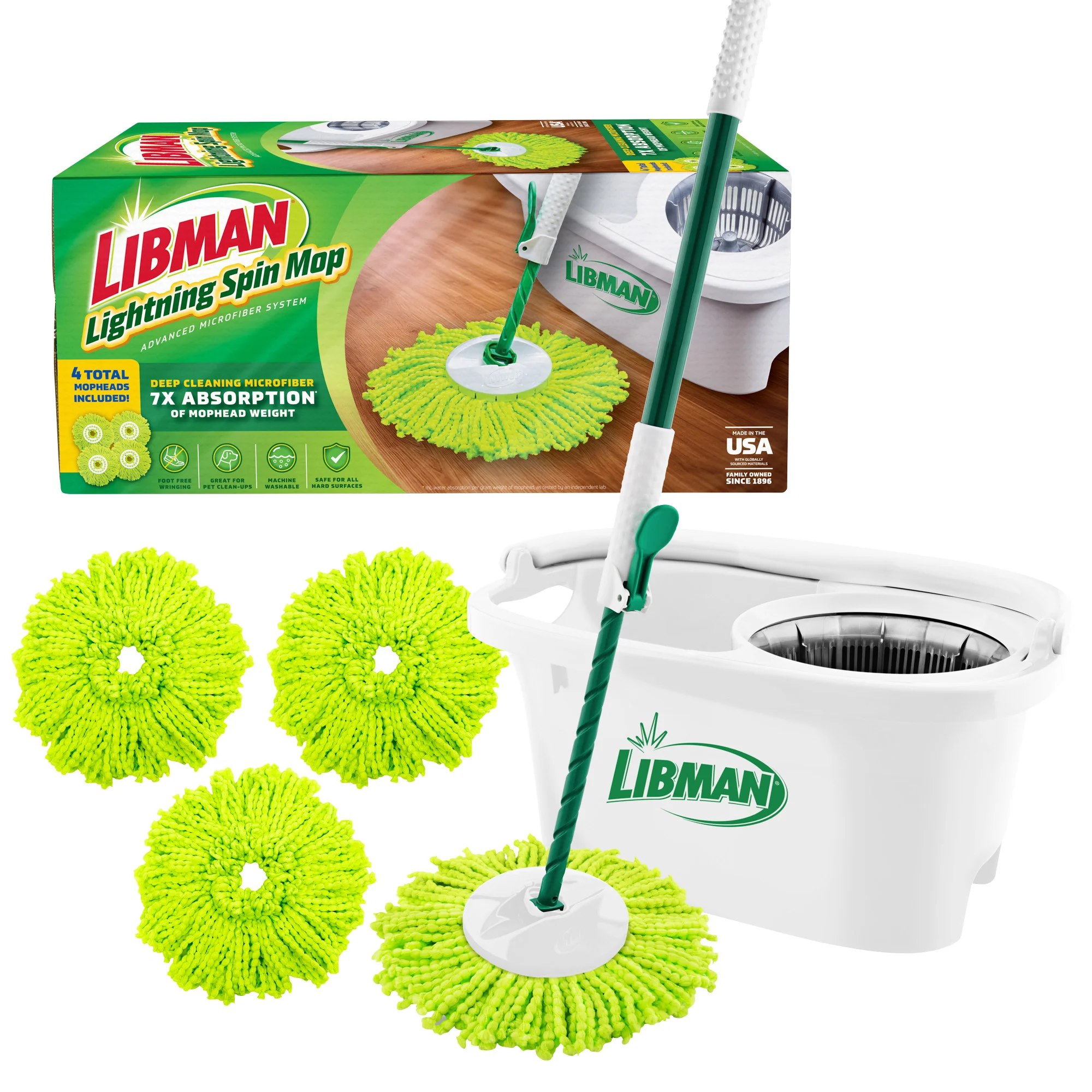 Libman Lightning Spin Mop System with 3 Refills | Costco